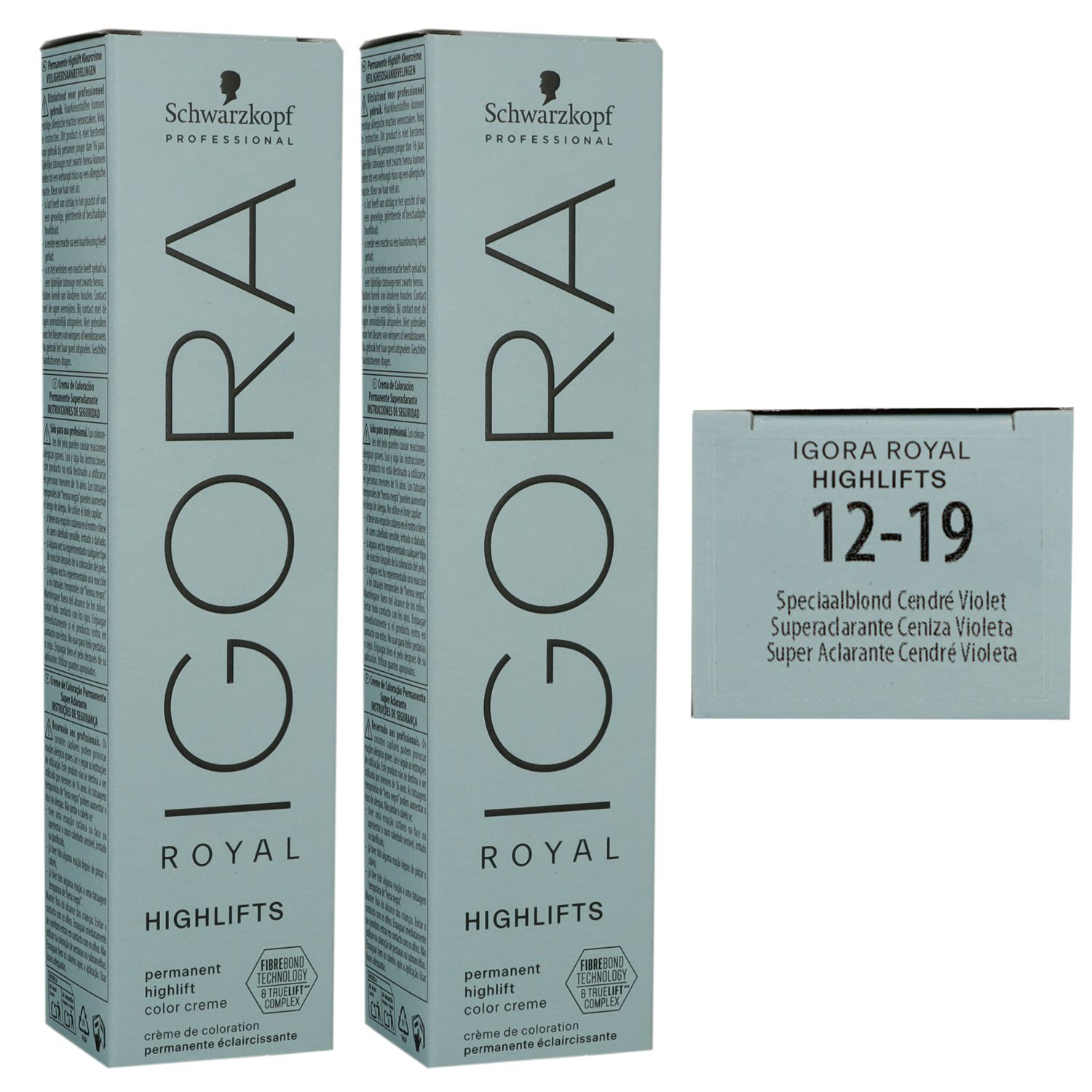 Schwarzkopf Igora Royal Highlifts 2 x 60 ml 12-19 special blond cendre violette Set
