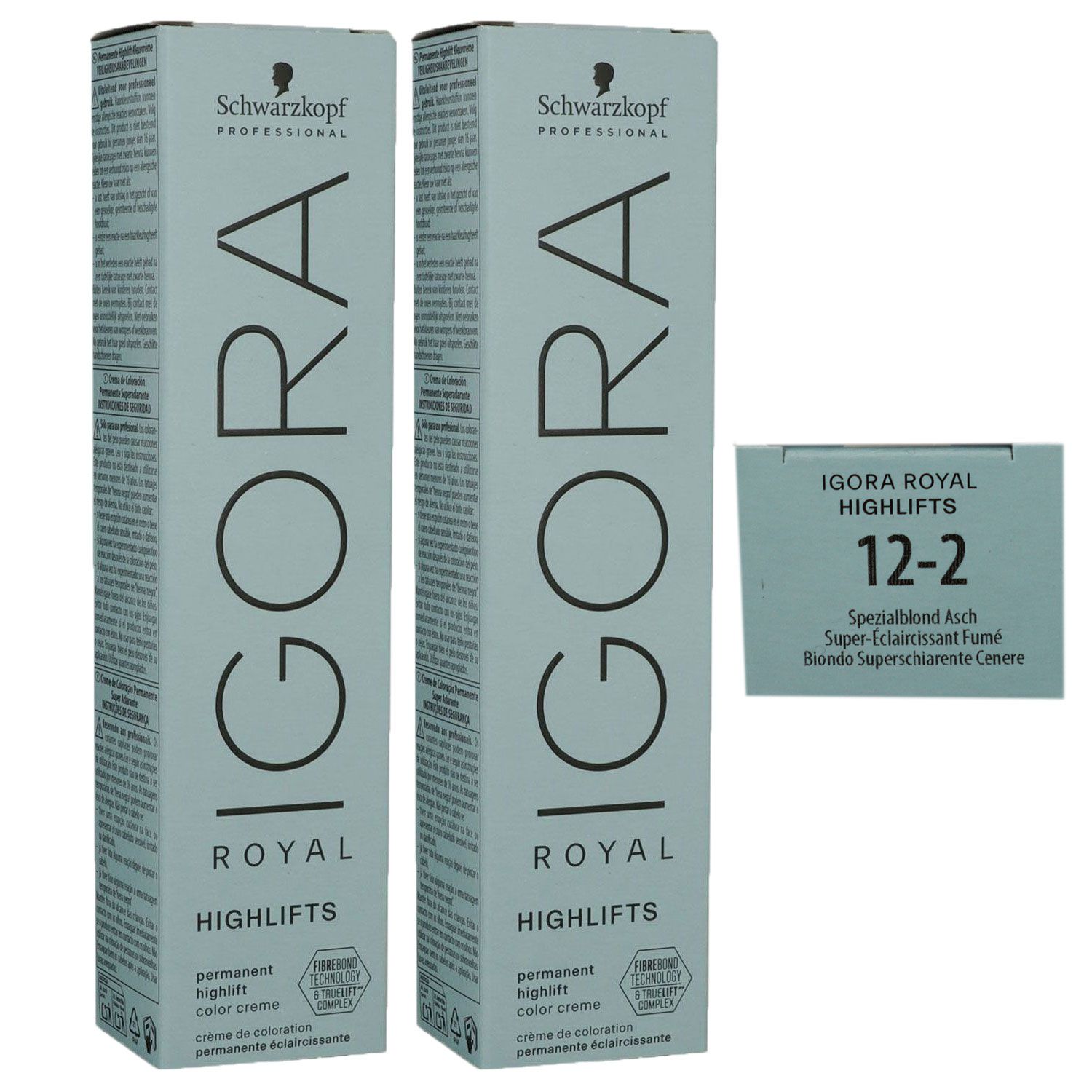 Schwarzkopf Igora Royal Highlifts 2 x 60 ml 12-2 spezialblond asch Set