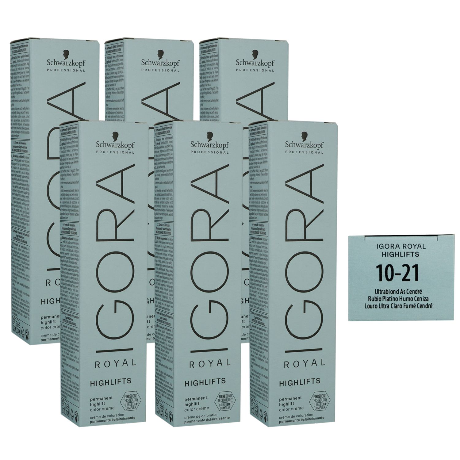 Schwarzkopf Igora Royal Highlifts 6 x 60 ml 10-21 ultrablond ashcendre Set