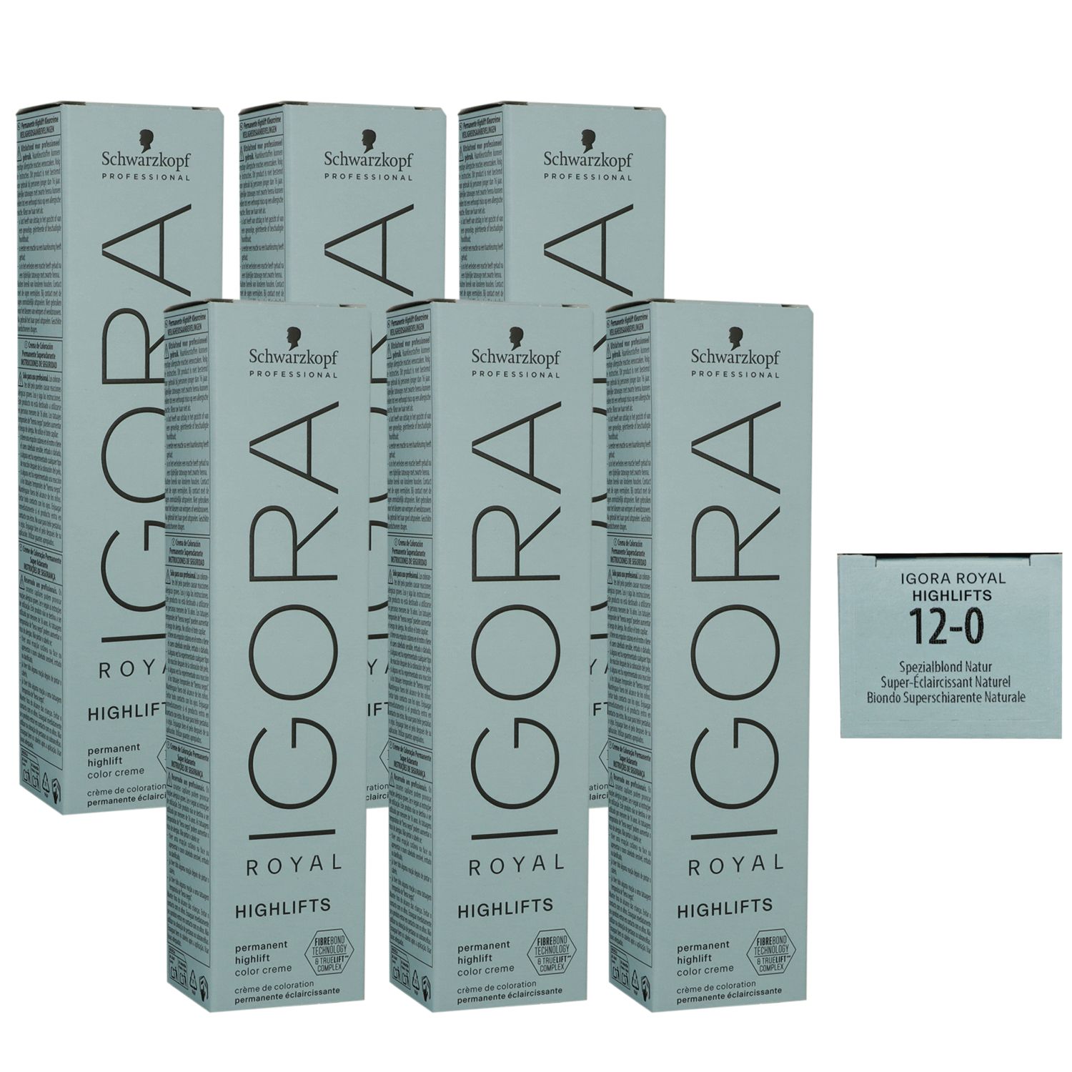 Schwarzkopf Igora Royal Highlifts 6 x 60 ml 12-0 spezialblond natur Set
