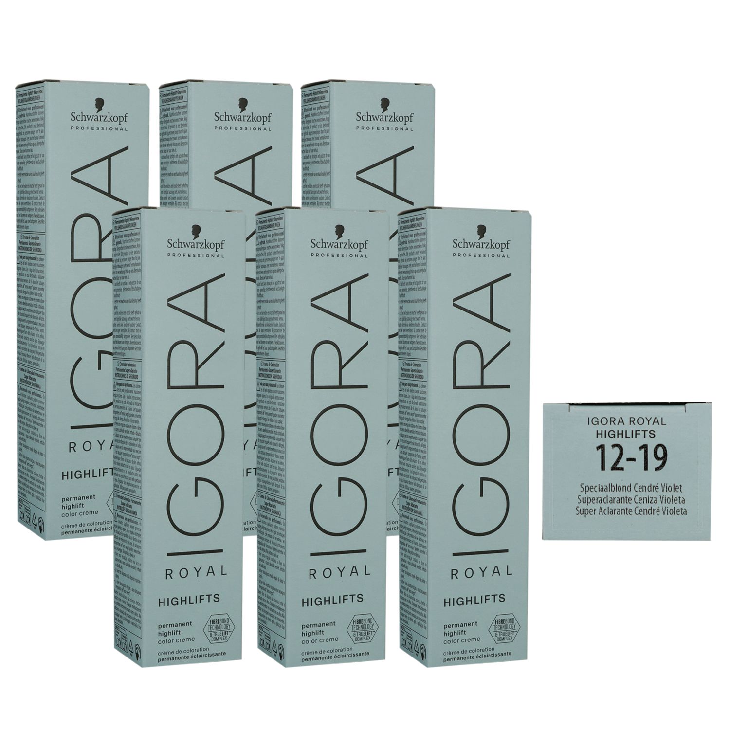 Schwarzkopf Igora Royal Highlifts 6 x 60 ml 12-19 special blond cendre violette Set