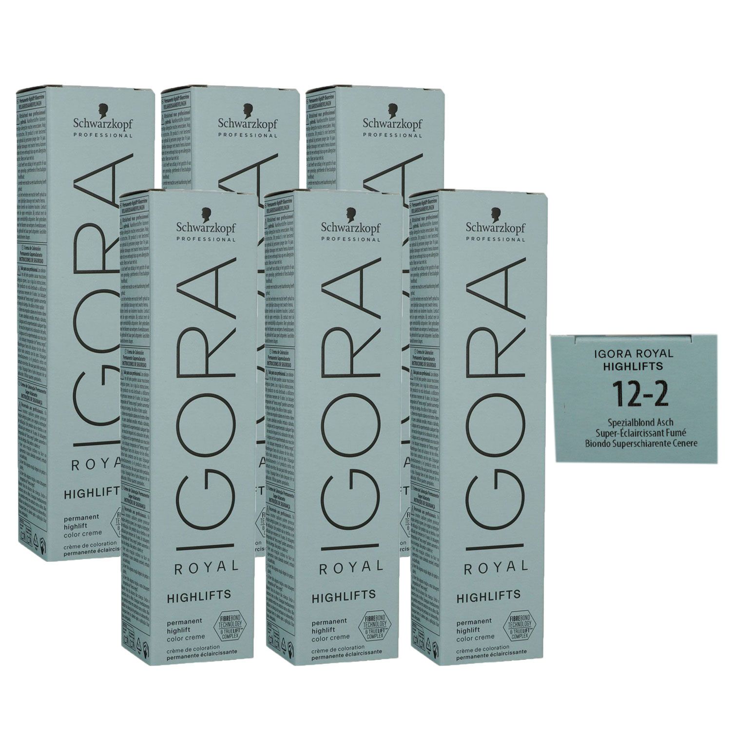 Schwarzkopf Igora Royal Highlifts 6 x 60 ml 12-2 spezialblond asch Set