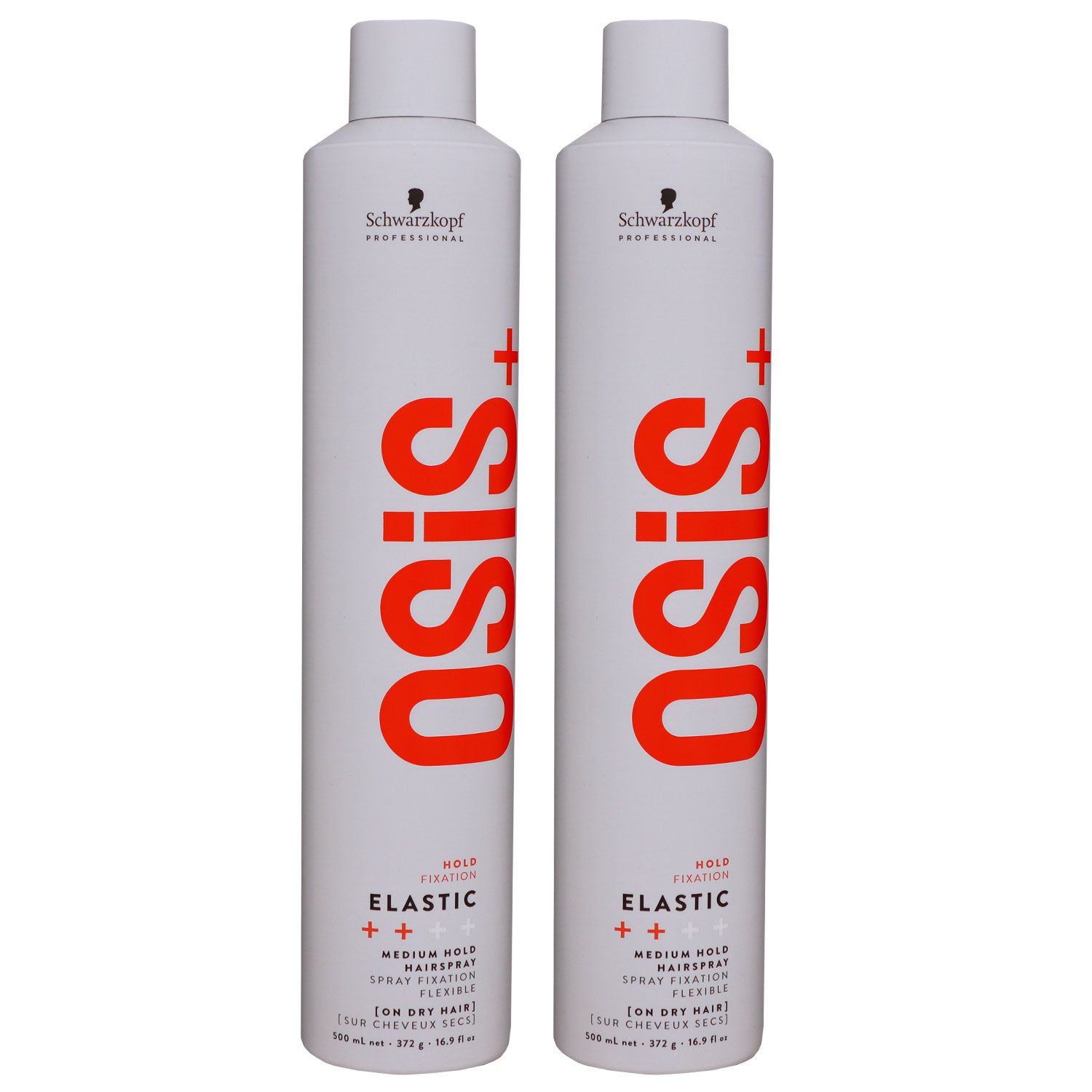 Schwarzkopf Osis Elastic 2 x 500 ml Haarspray mittlerer Halt Set