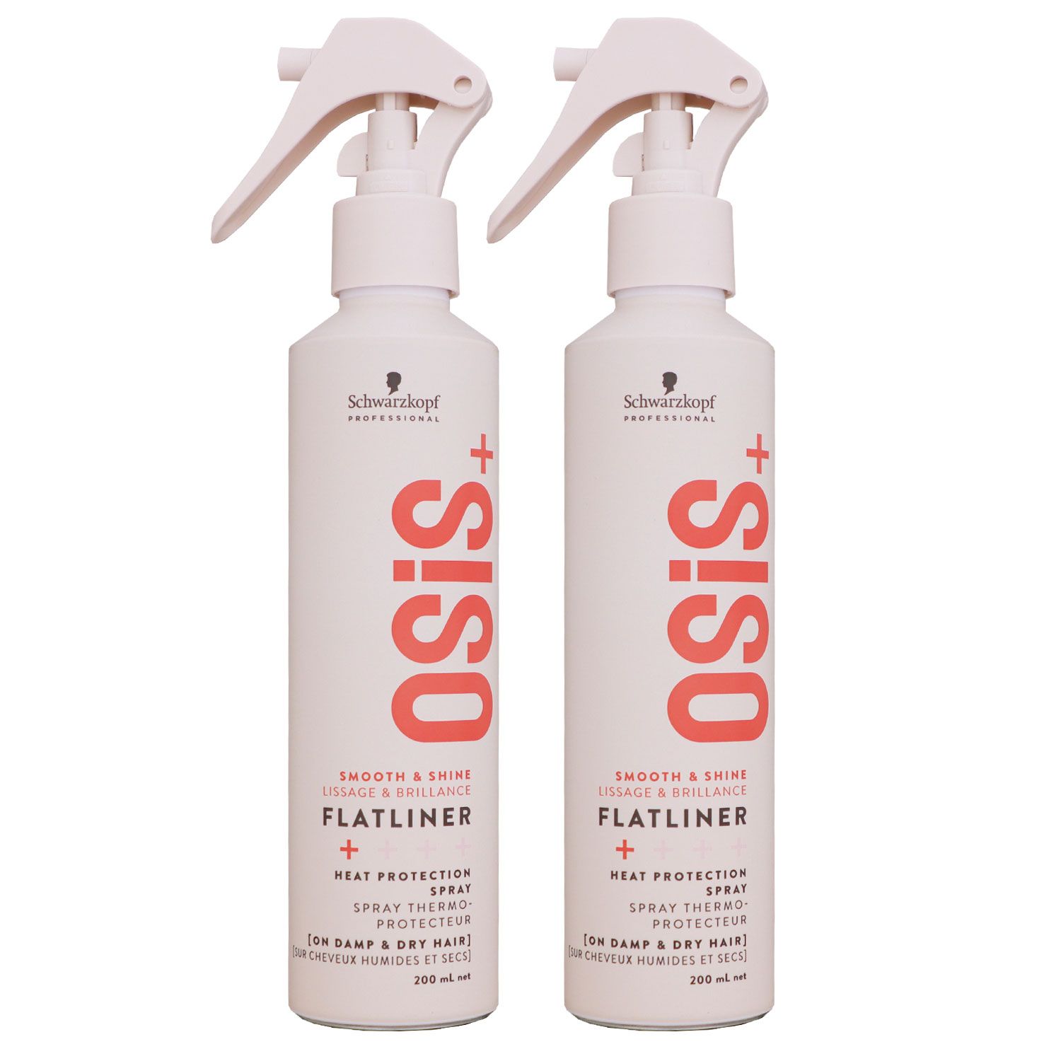 Schwarzkopf Osis Flatliner 2 x 200 ml Hitzeschutzspray Set