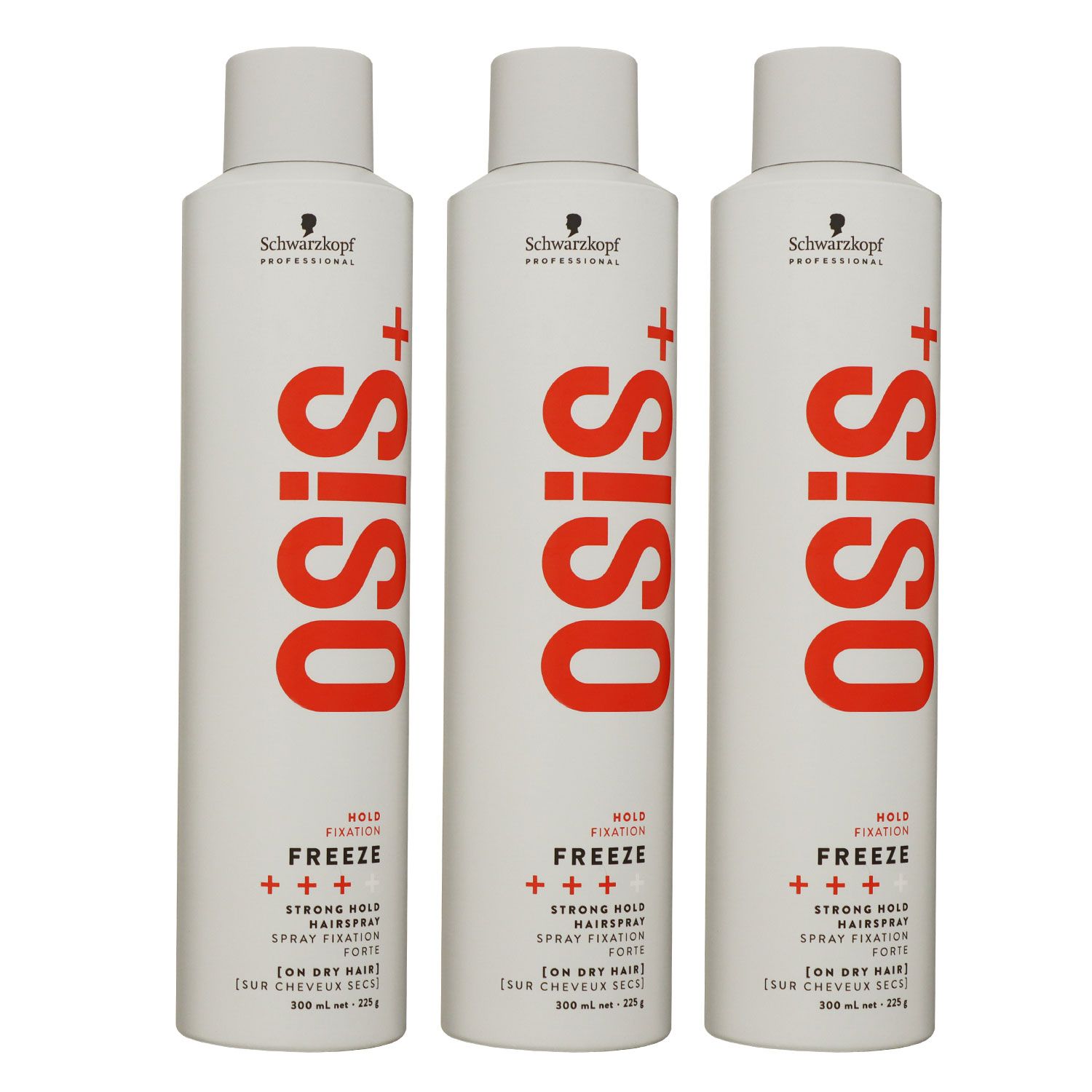 Schwarzkopf Osis Freeze 3 x 300 ml Haarspray starker Halt Set