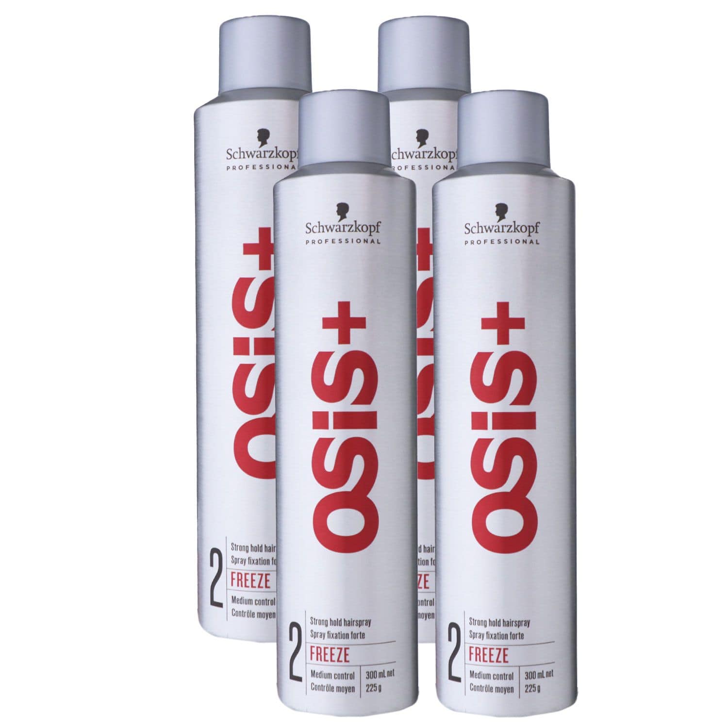 Schwarzkopf Osis Freeze 4 x 300 ml Haarspray starker Halt altes Design Set