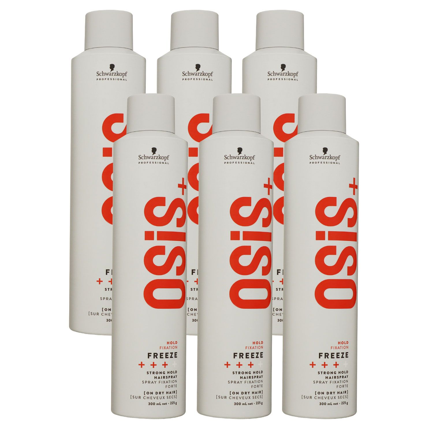 Schwarzkopf Osis Freeze 6 x 300 ml Haarspray starker Halt Set