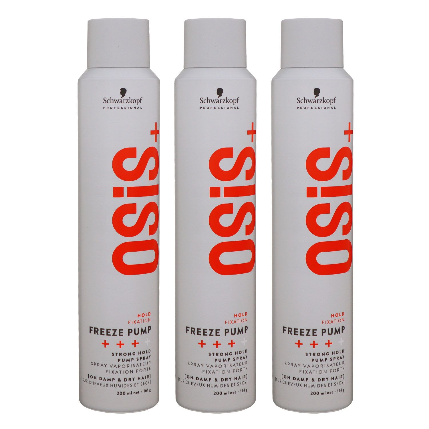 Schwarzkopf Osis Freeze Pump 3 x 200 ml Haarspray Set