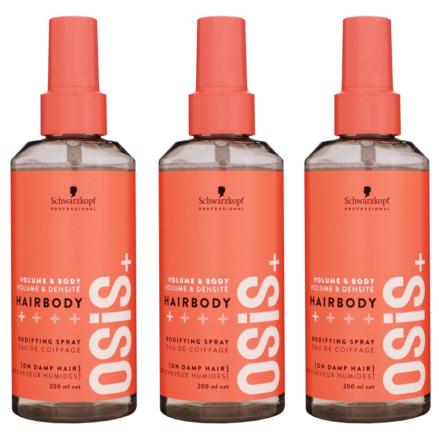 Schwarzkopf Osis Hairbody 3 x 200 ml Volumenspray Set