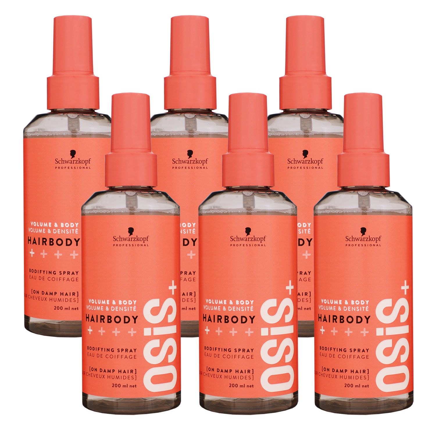 Schwarzkopf Osis Hairbody 6 x 200 ml Volumenspray Set