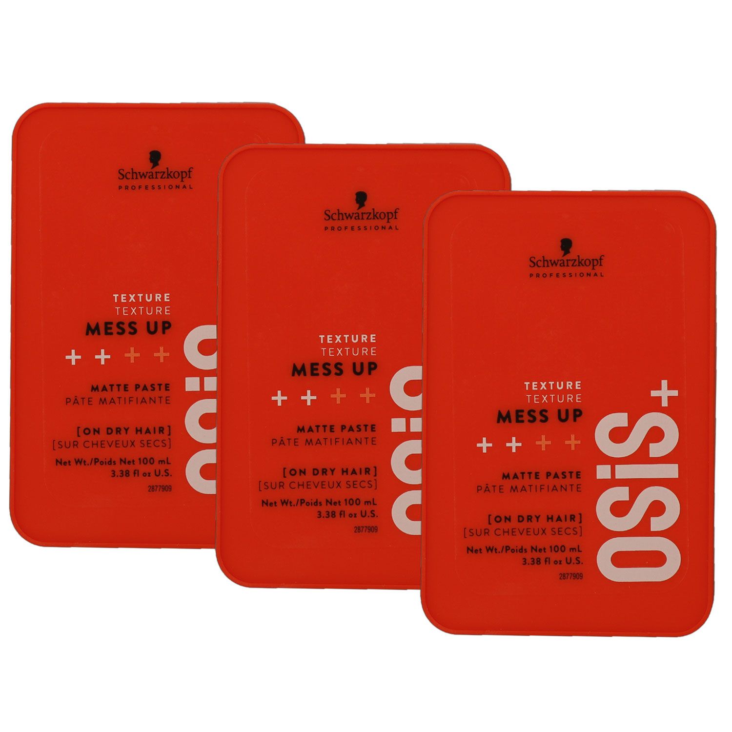 Schwarzkopf Osis Mess up matt Gum 3 x 100 ml Matte Wax Paste Set