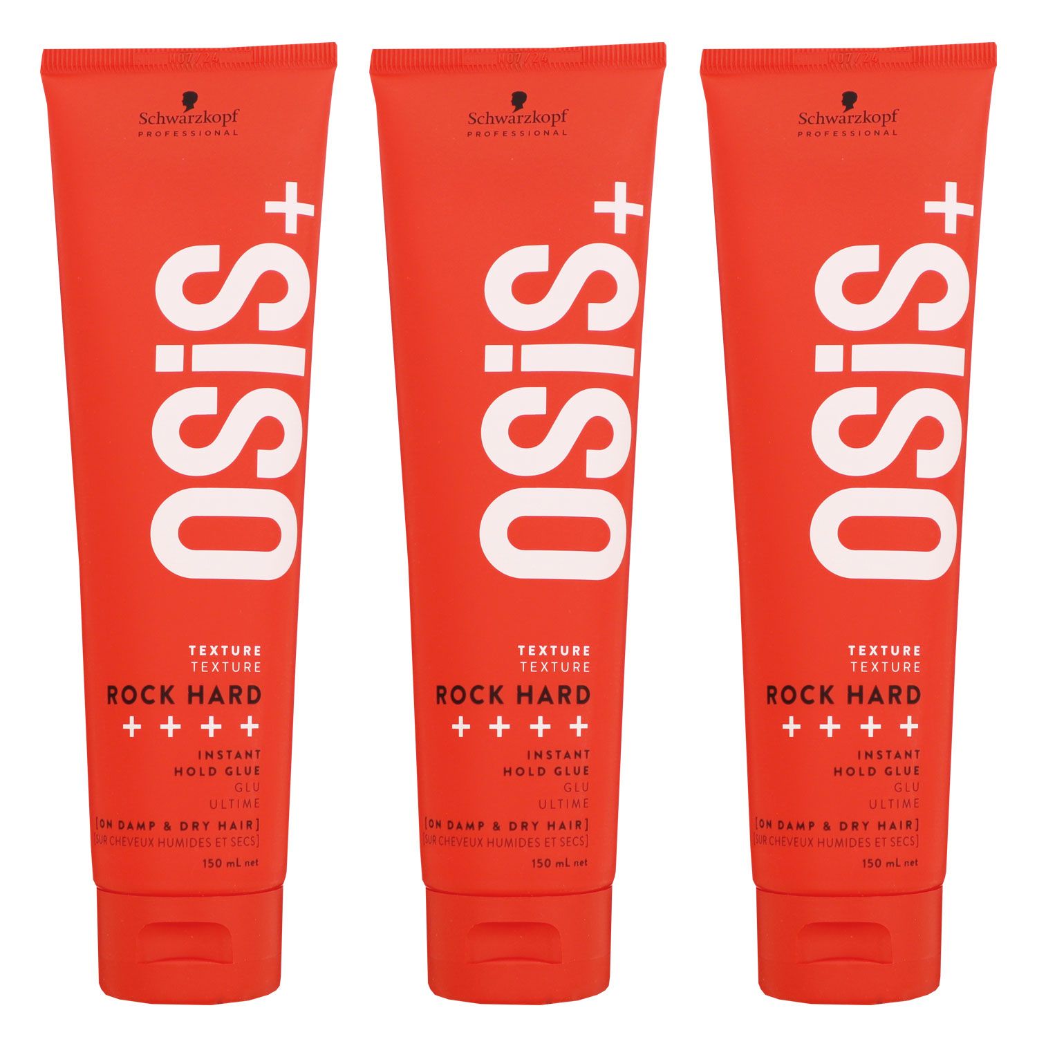 Schwarzkopf Osis Rock Hard 3 x 150 ml Haargel starker Halt Set
