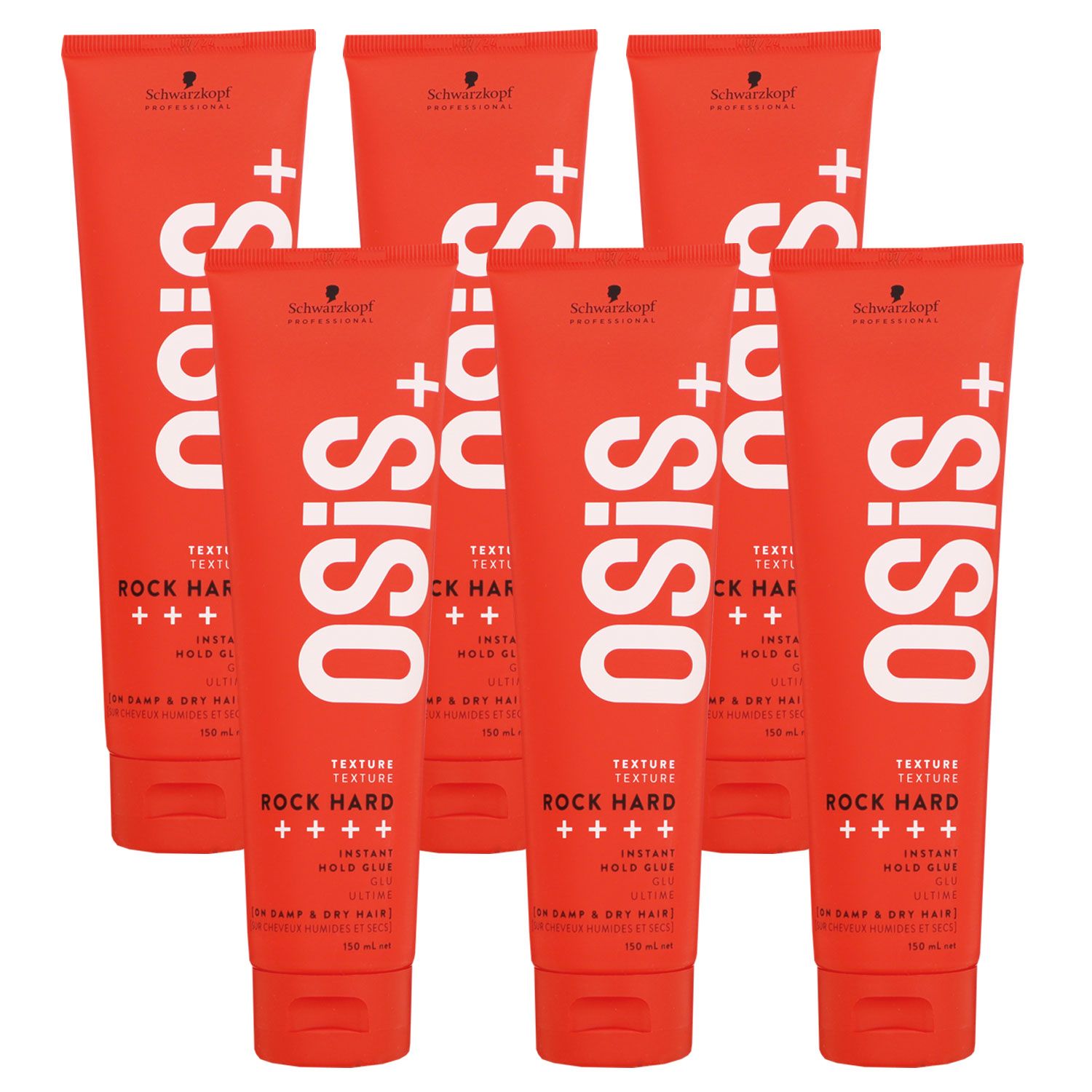Schwarzkopf Osis Rock Hard 6 x 150 ml Haargel starker Halt Set