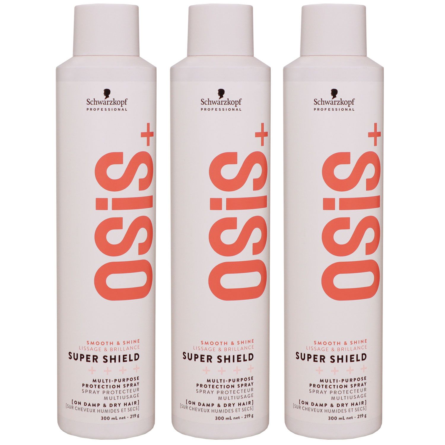 Schwarzkopf Osis Super Shield 3 x 300 ml Hitzeschutzspray Set