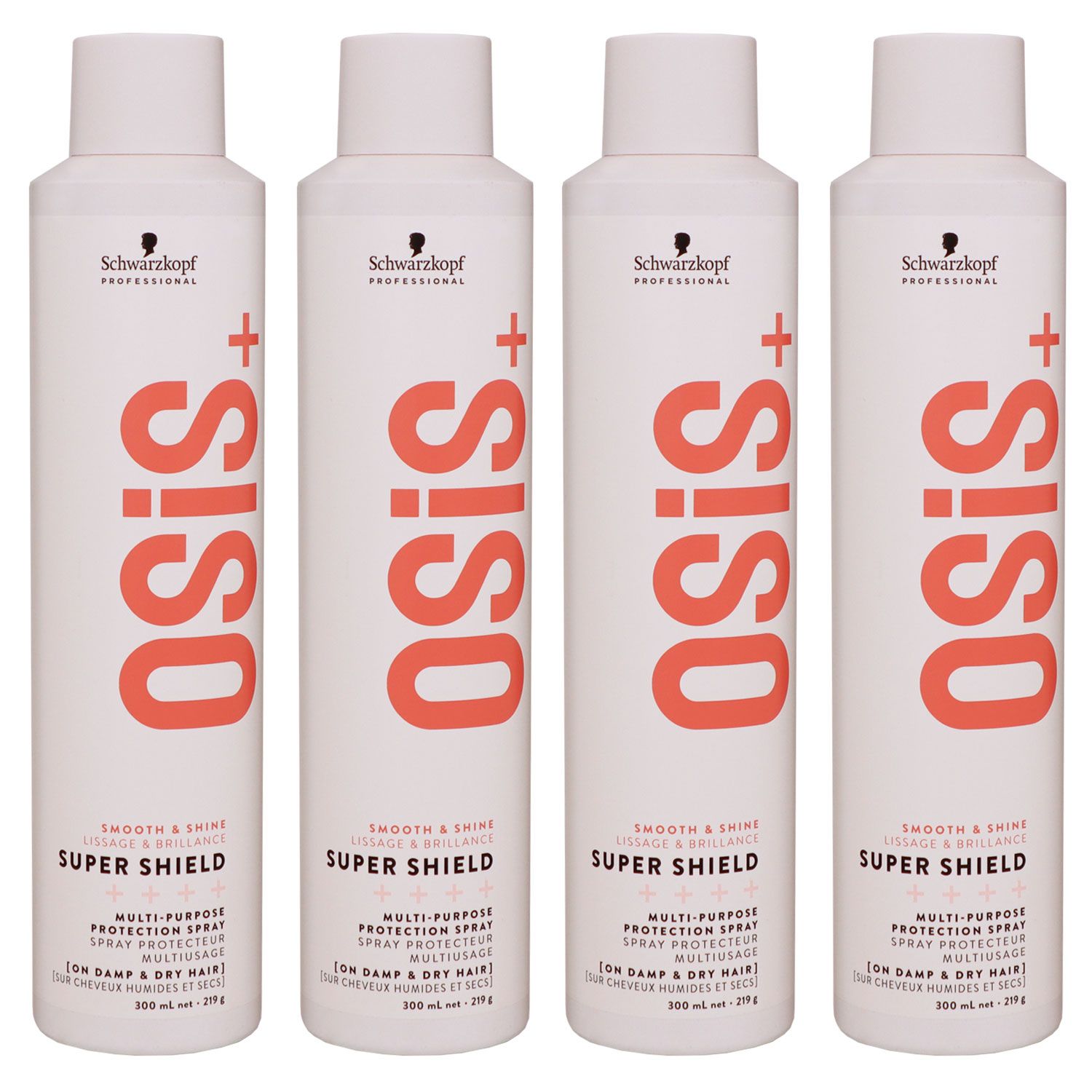 Schwarzkopf Osis Super Shield 4 x 300 ml Hitzeschutzspray Set