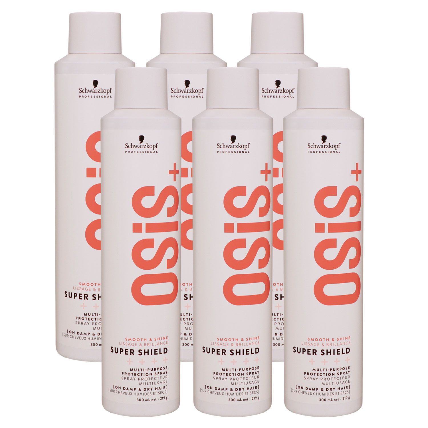 Schwarzkopf Osis Super Shield 6 x 300 ml Hitzeschutzspray Set