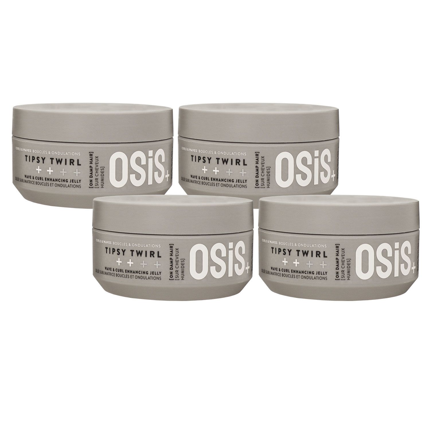 Schwarzkopf Osis Tipsy Twirl 4 x 300 ml wellen - & lockendefinierendes Haargel Set