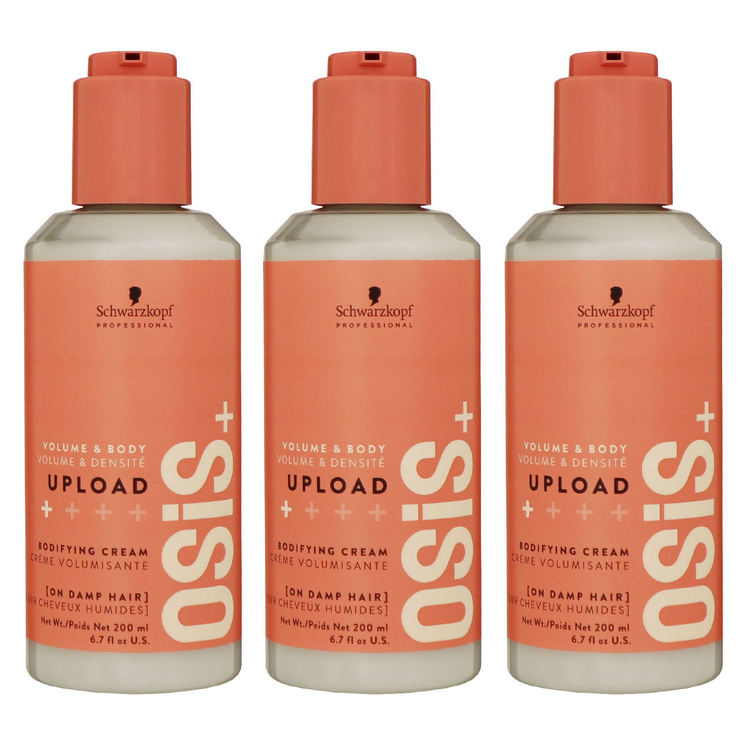 Schwarzkopf Osis Upload 3 x 200 ml F�hn Volumencreme Set
