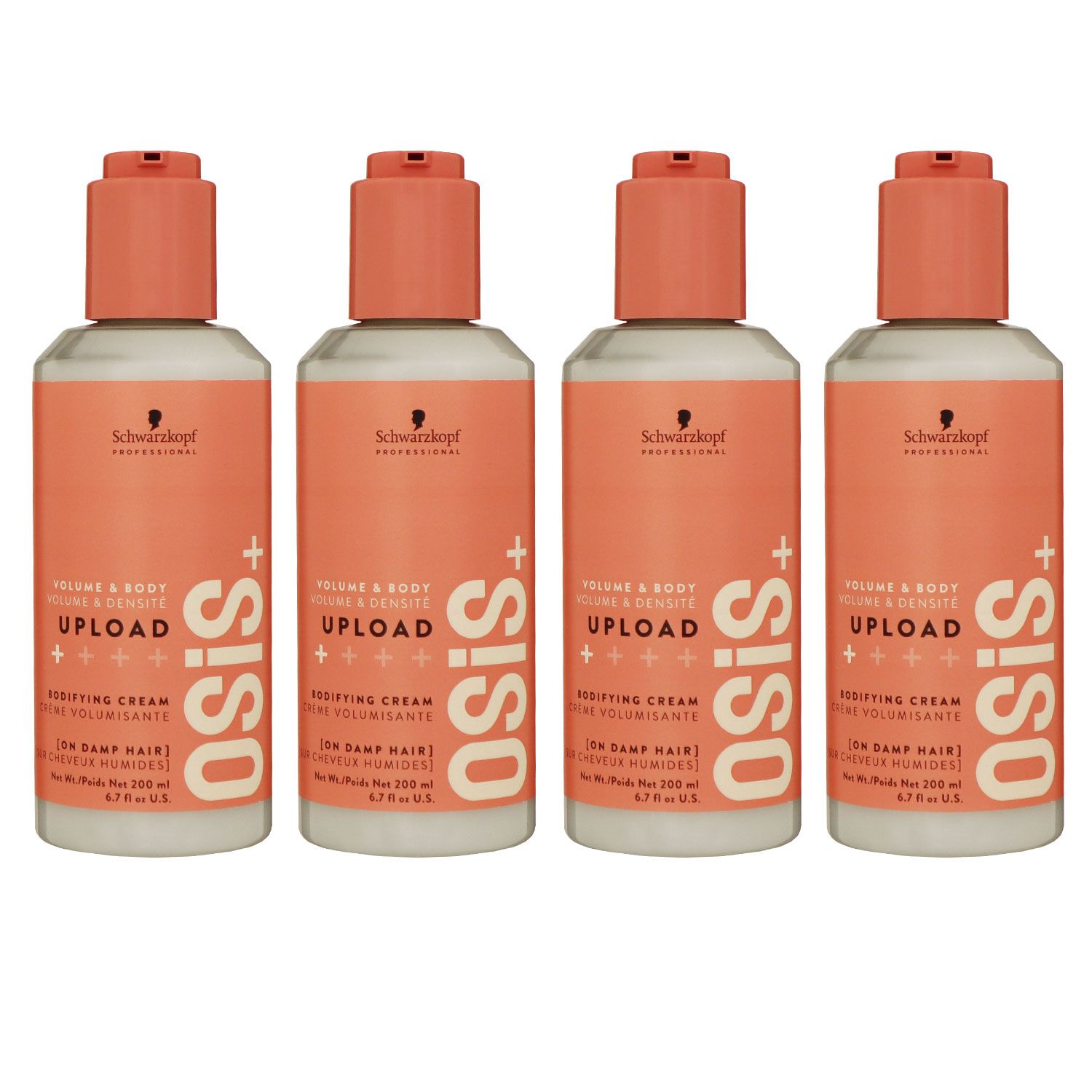Schwarzkopf Osis Upload 4 x 200 ml F�hn Volumencreme Set