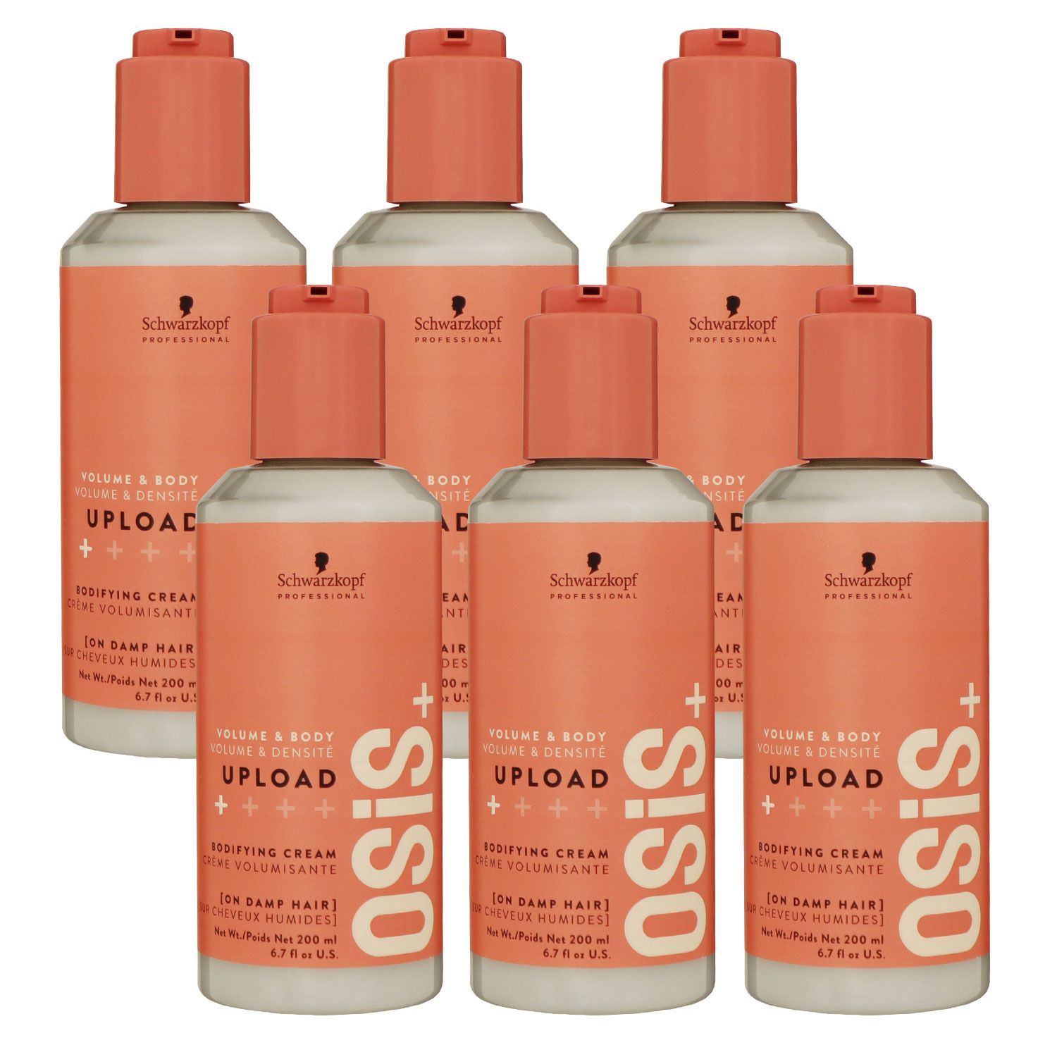 Schwarzkopf Osis Upload 6 x 200 ml F�hn Volumencreme Set