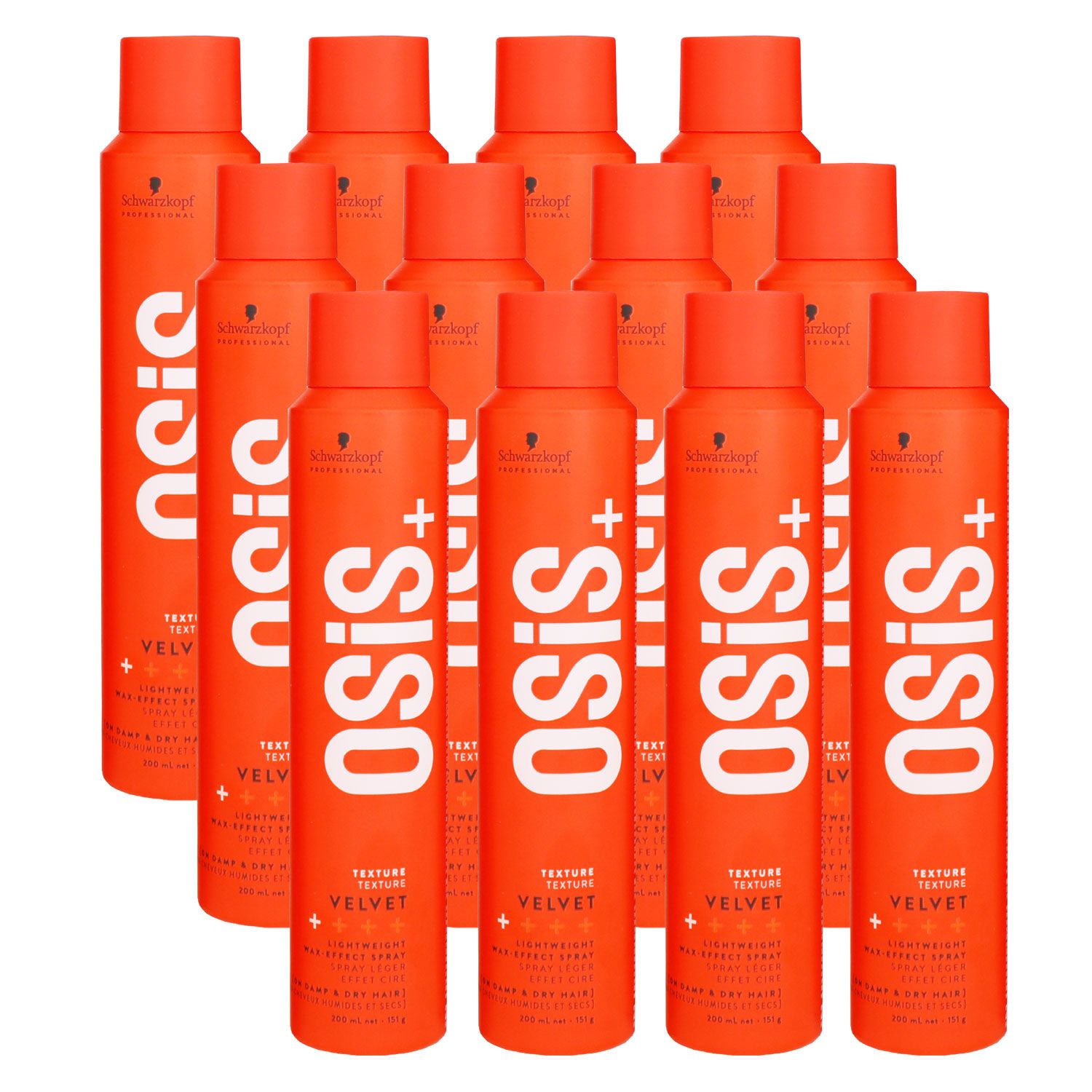 Schwarzkopf Osis Velvet 12 x 200 ml Wachsspray Set