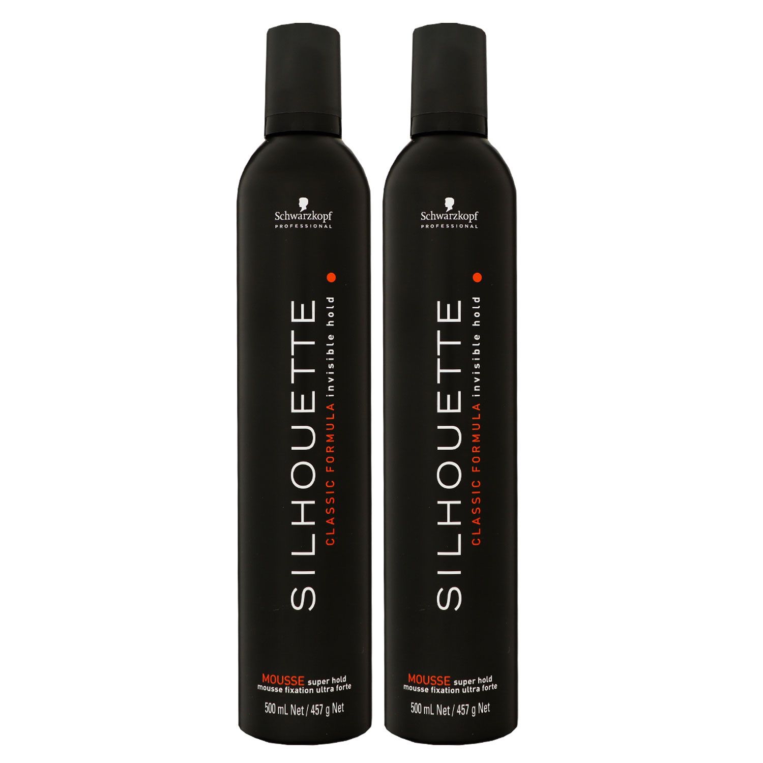 Schwarzkopf Silhouette Classic Formula 2 x 500 ml Mousse Haarschaum starker Halt Set