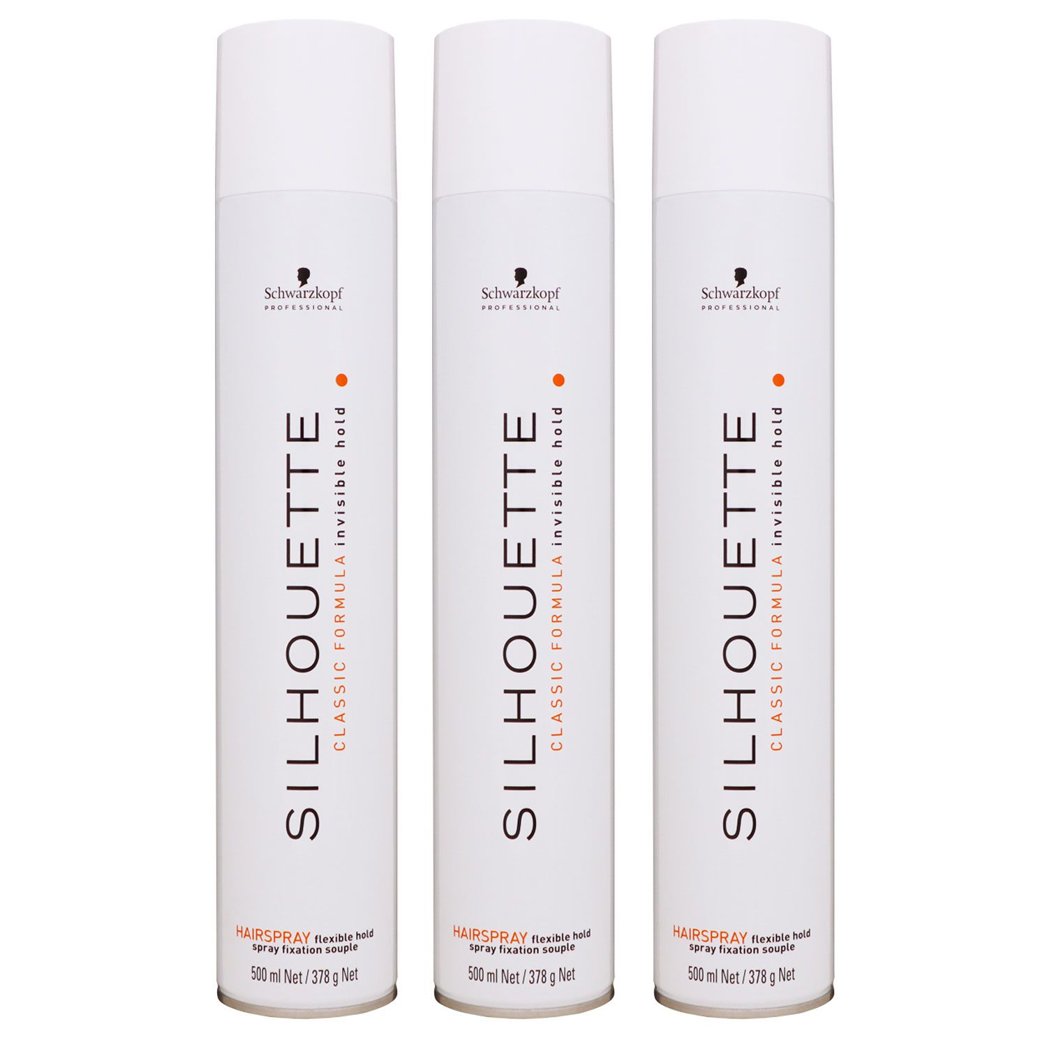 Schwarzkopf Silhouette Classic Formula 3 x 500 ml Haarspray flexibler Halt Set