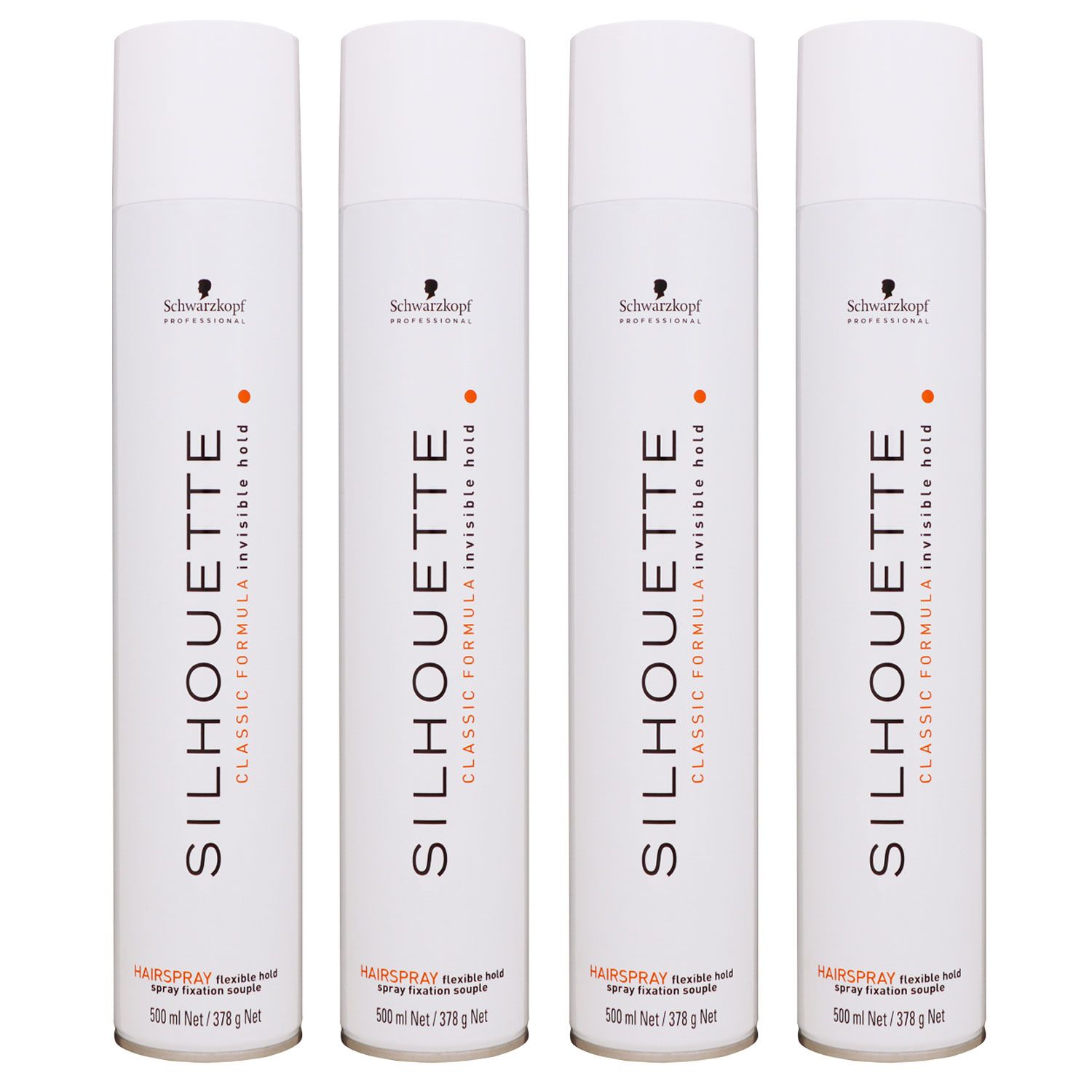 Schwarzkopf Silhouette Classic Formula 4 x 500 ml Haarspray flexibler Halt Set