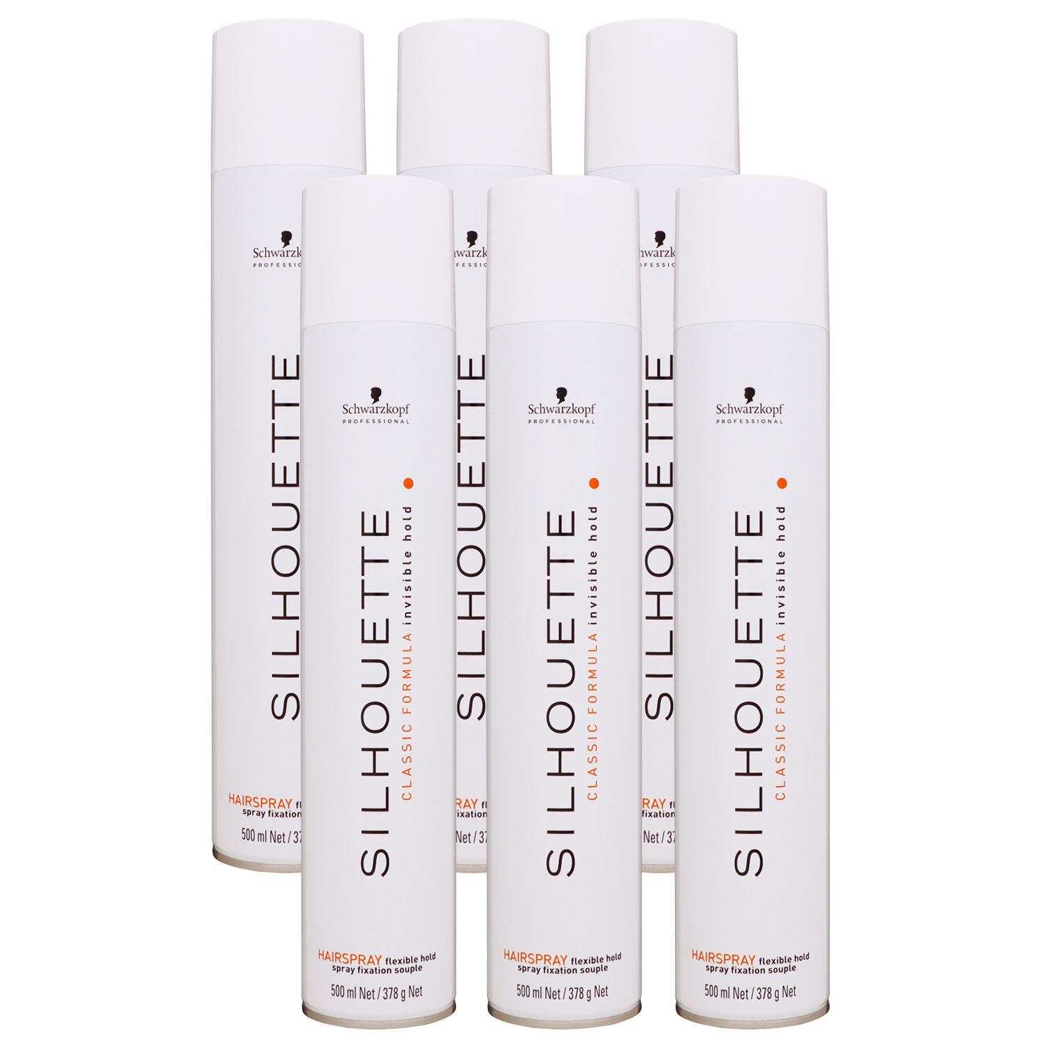 Schwarzkopf Silhouette Classic Formula 6 x 500 ml Haarspray flexibler Halt Set