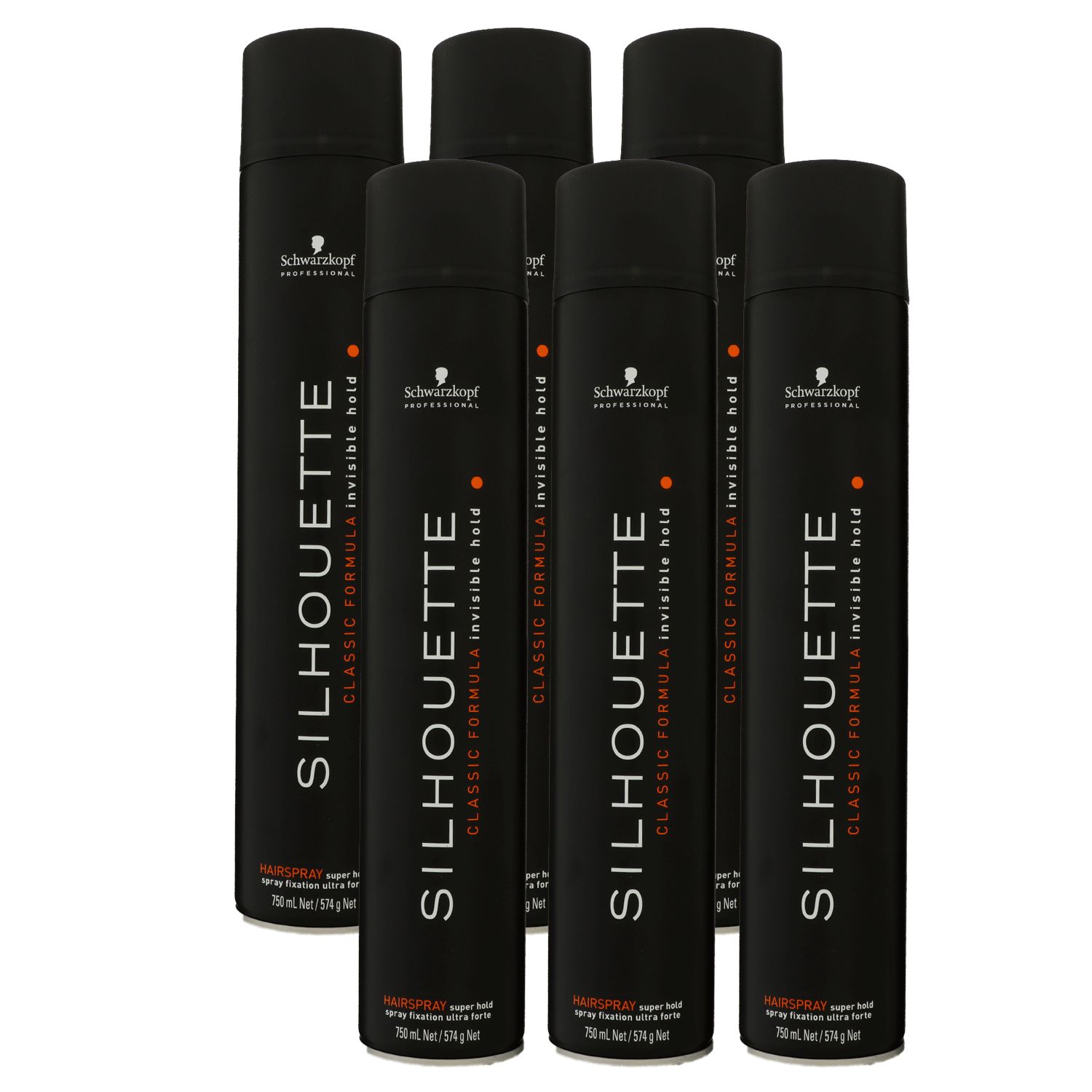 Schwarzkopf Silhouette Classic Formula 6 x 750 ml Haarspray starker Halt
