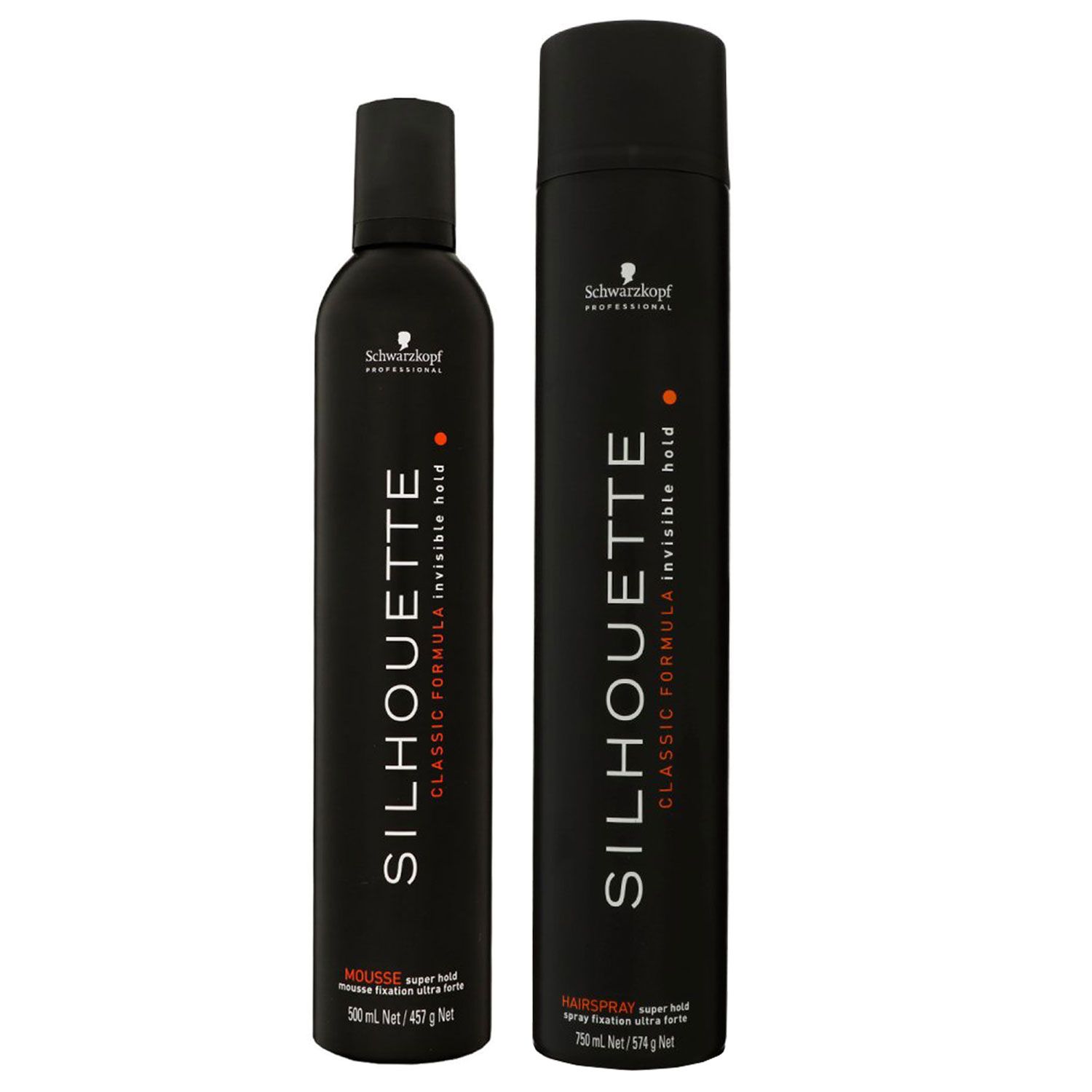 Schwarzkopf Silhouette Classic Formula 750 ml Haarspray & 500 ml Mousse Set