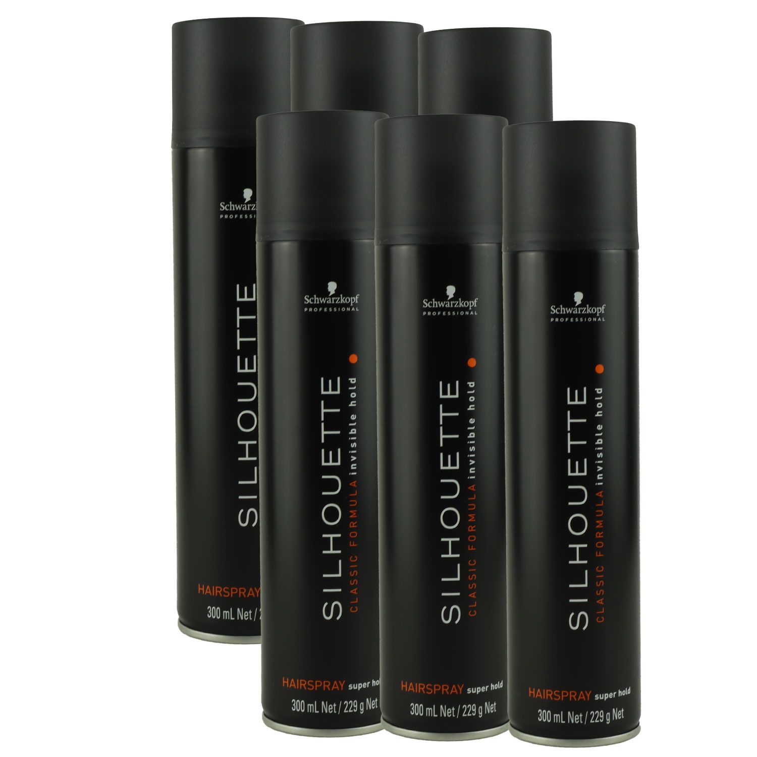 Schwarzkopf Silhouette Super Hold 6 x 300 ml Haarspray Haarlack starke Festigung Set