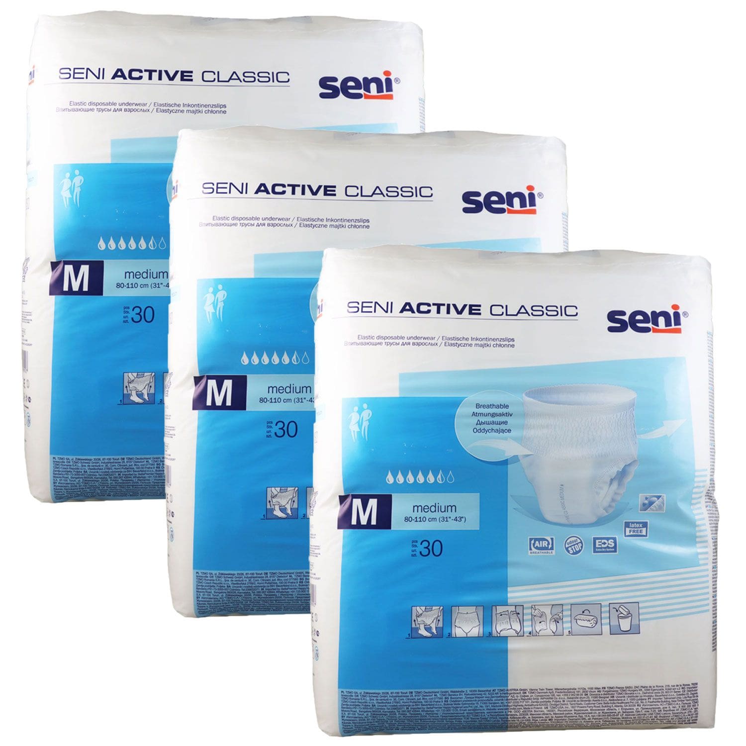 Seni Active Classic Inkontinenzslip 3 x 30 St�ck Gr��e M