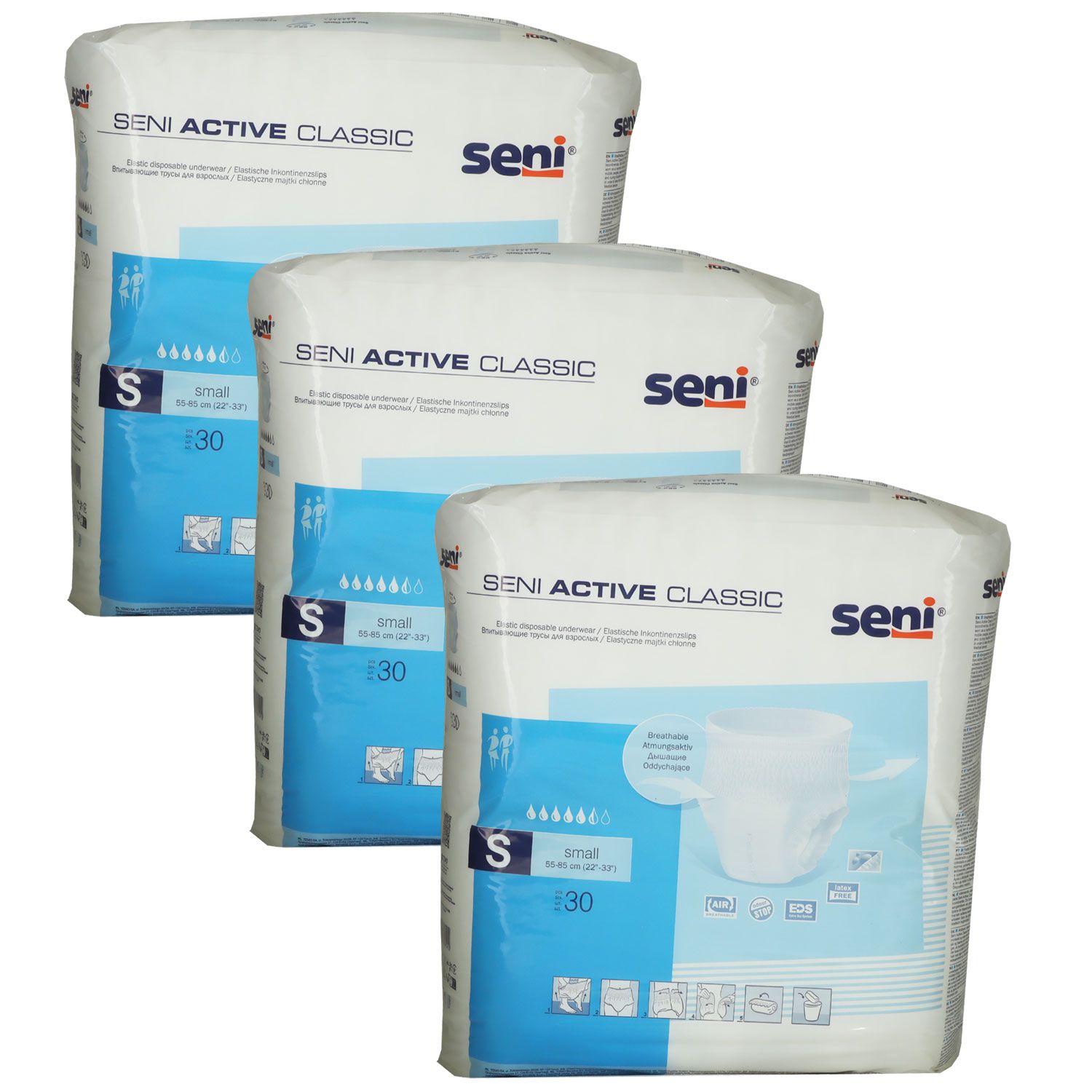 Seni Active Classic Inkontinenzslip 3 x 30 St�ck Gr��e S