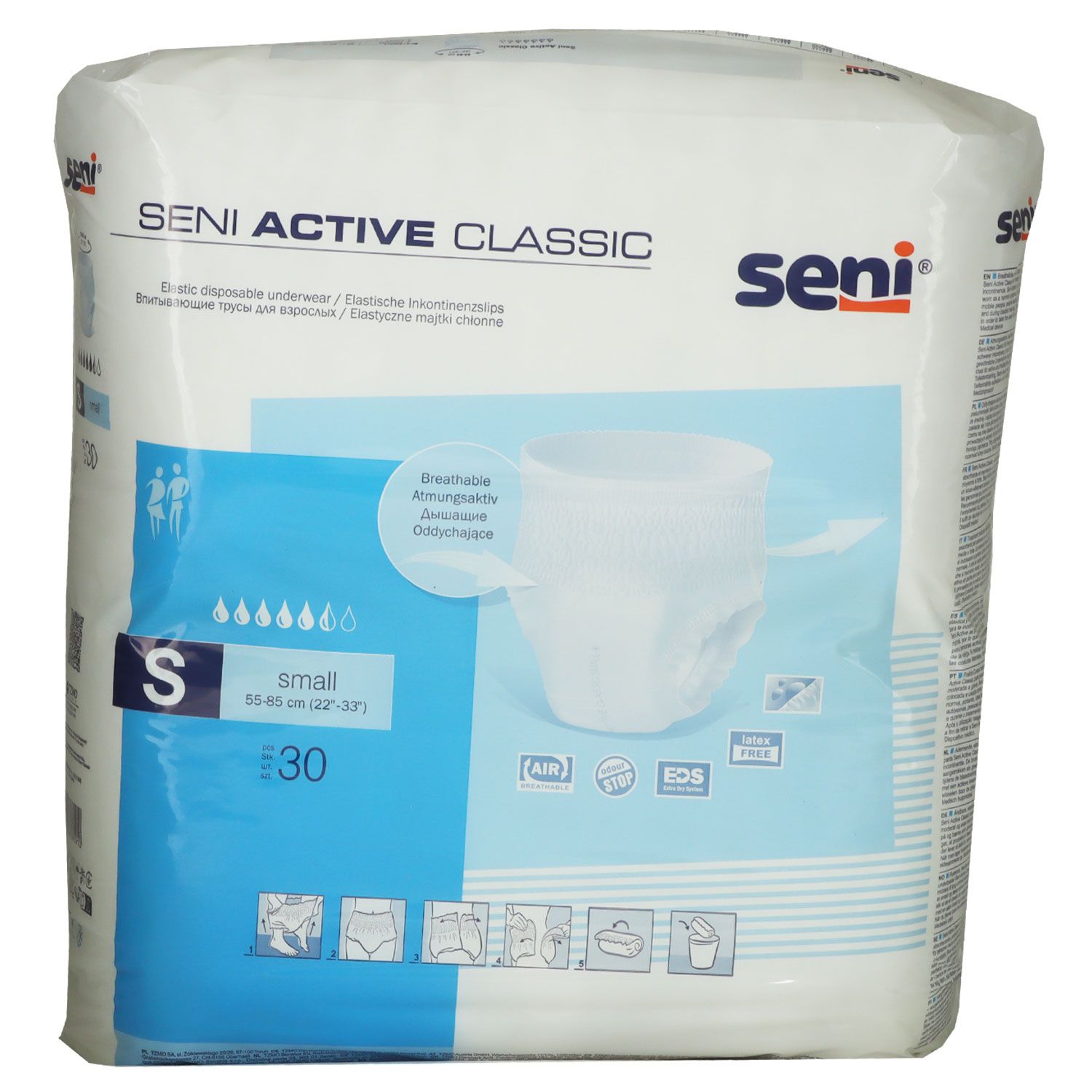 Seni Active Classic Inkontinenzslip 30 St�ck Gr��e S Set