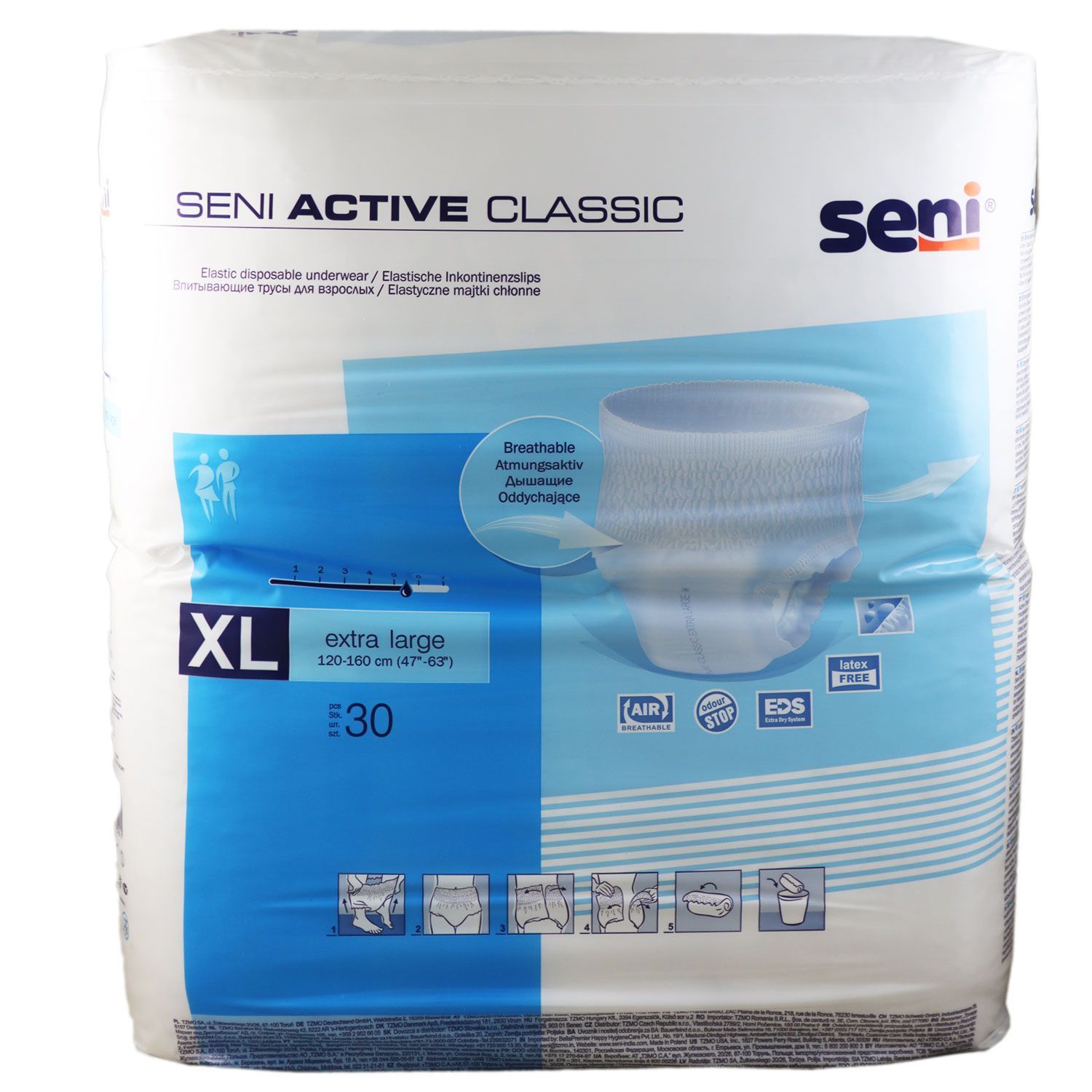 Seni Active Classic Inkontinenzslip 30 St�ck Gr��e XL Set