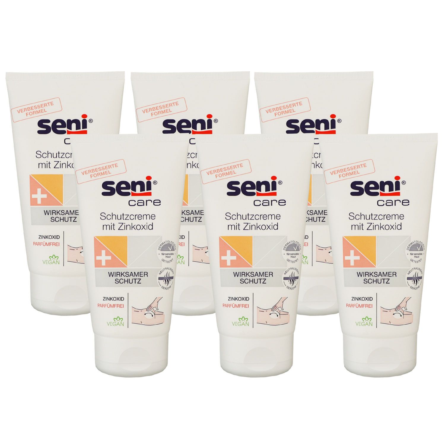 Seni Care Schutzcreme mit Zinkoxid 6 x 150 ml Zinkoxid & Sinodor Set