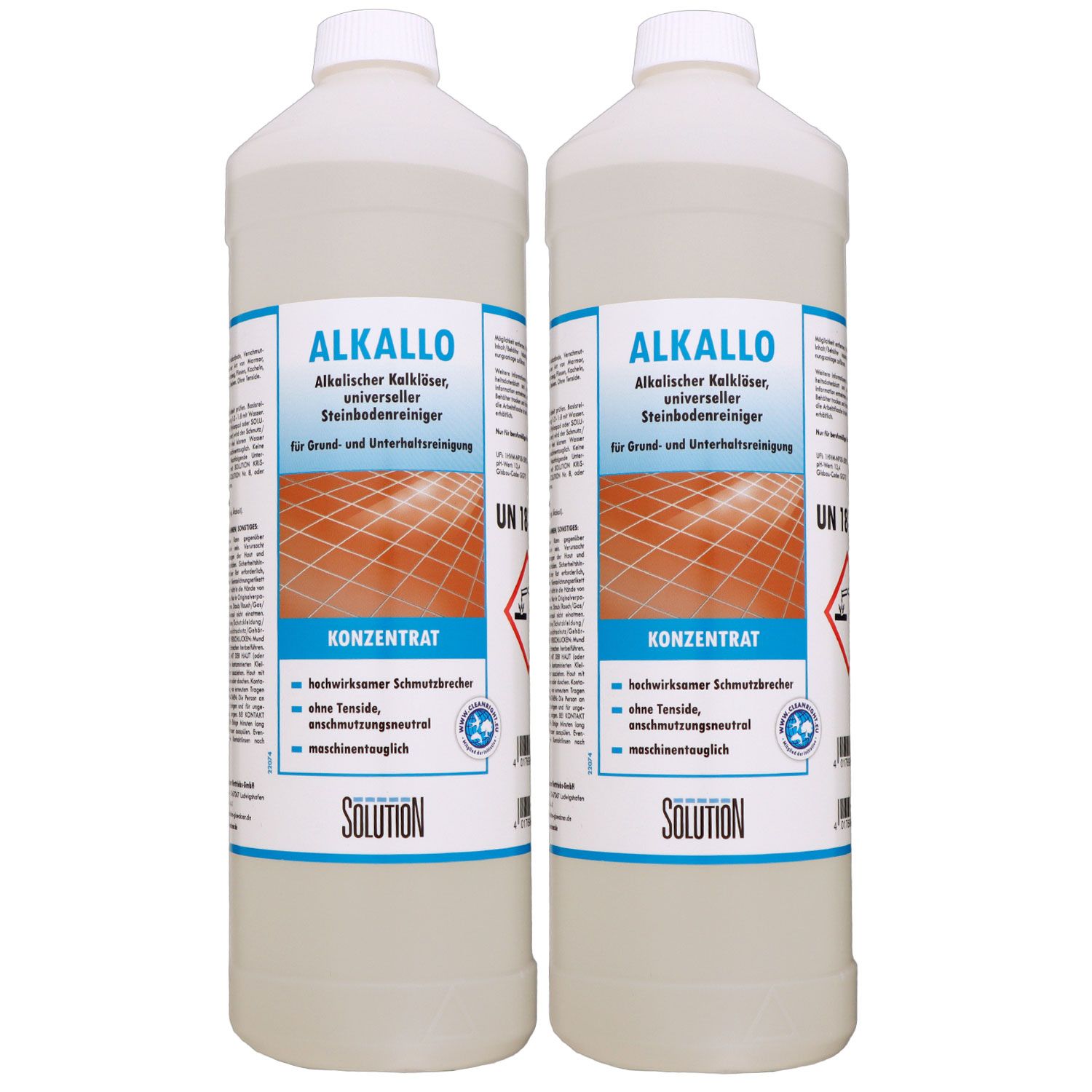 Solution Alkallo 2 x 1 Liter Universeller Steinreiniger Set