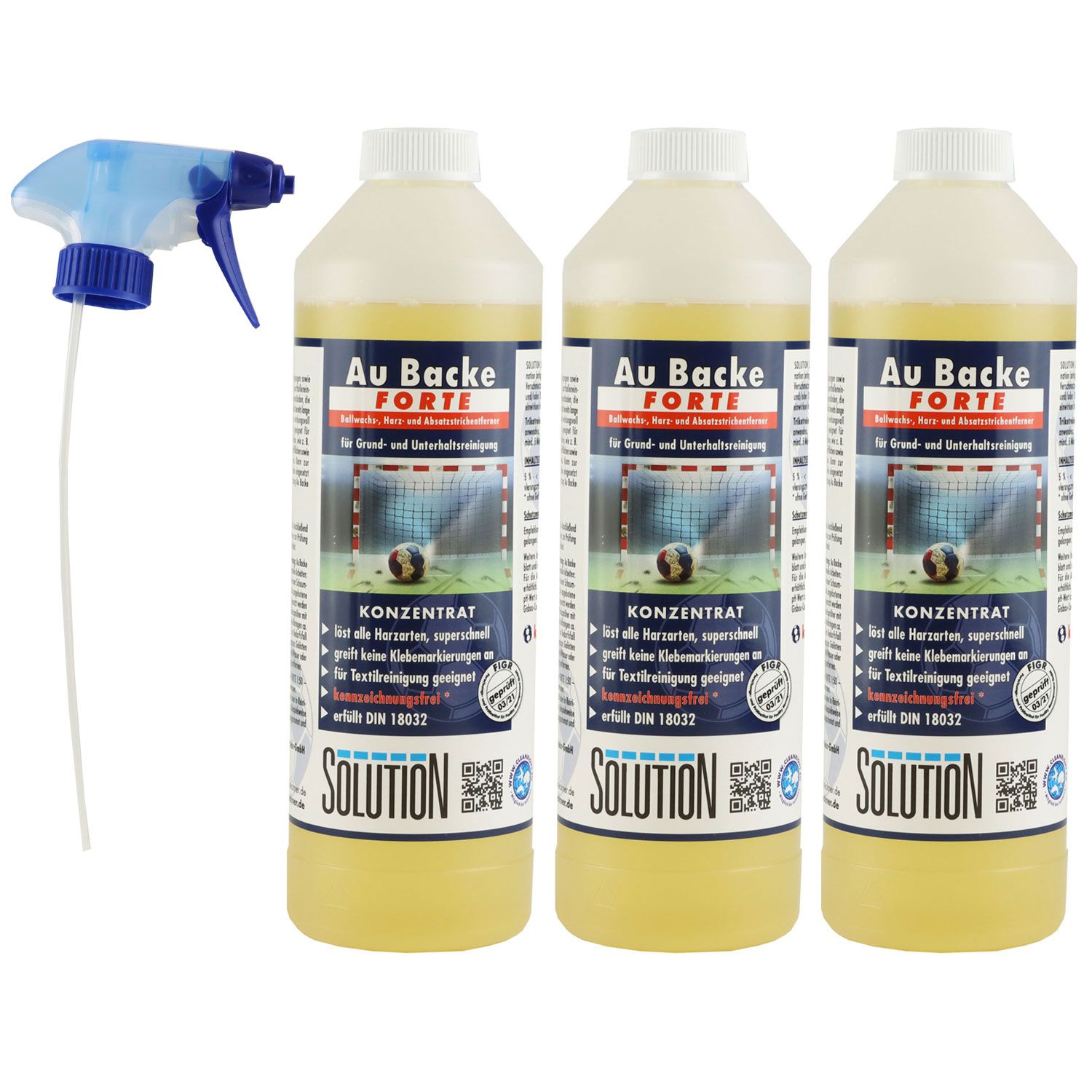 Solution Au Backe Forte 3 x 500 ml Hochkonzentrat entfernt alle Harzarten