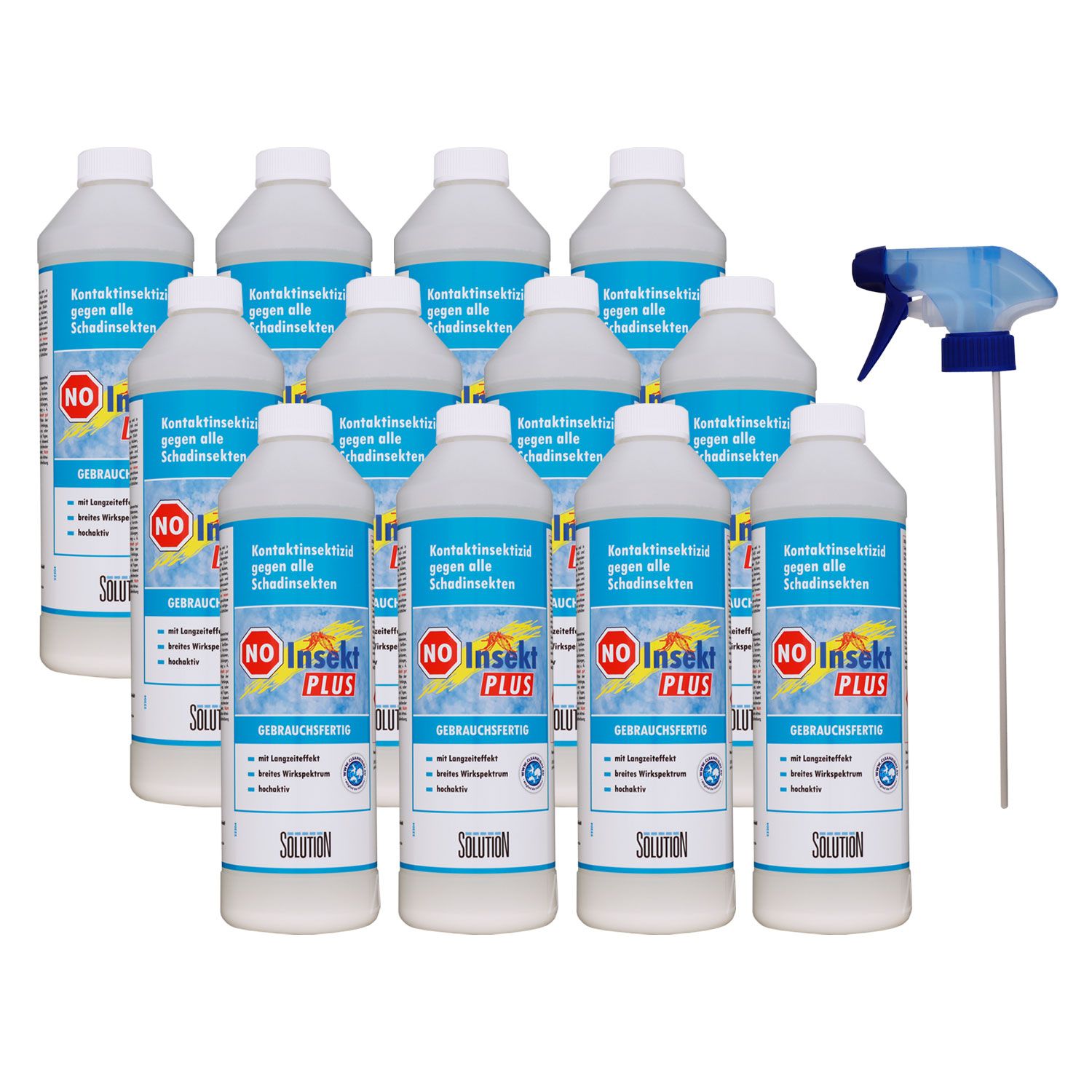 Solution No-Insekt Plus 12 x 500 ml Vertreibungs - Kontaktinsektizid Set