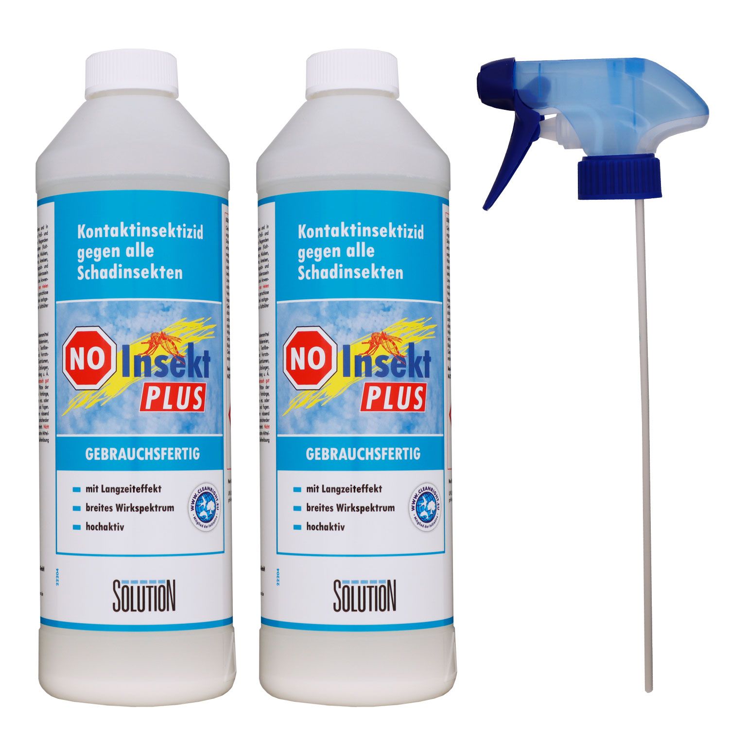 Solution No-Insekt Plus 2 x 500 ml Vertreibungs - Kontaktinsektizid Set