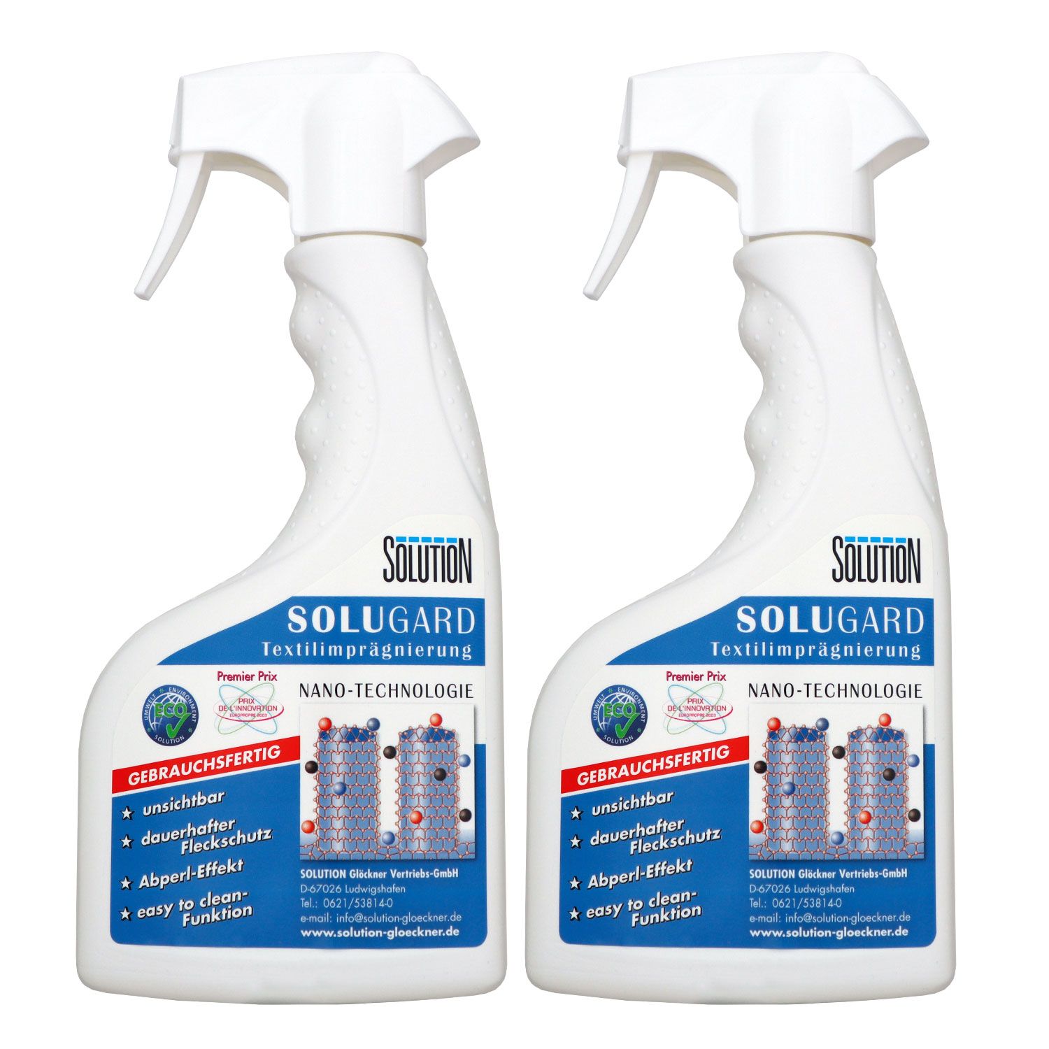 Solution Solugard Textilimpr�gnierung 2 x 500 ml Nanotechnologie Set
