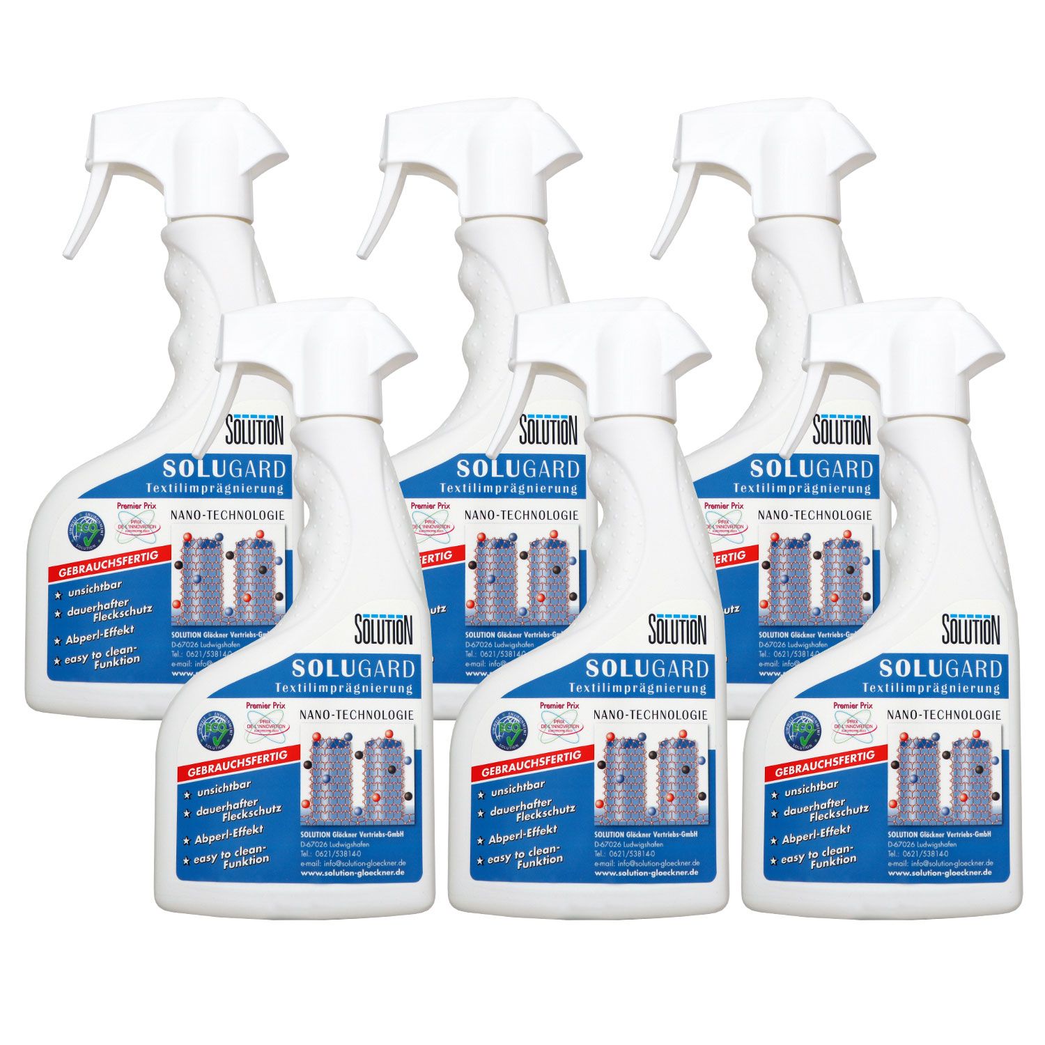 Solution Solugard Textilimpr�gnierung 6 x 500 ml Nanotechnologie Set
