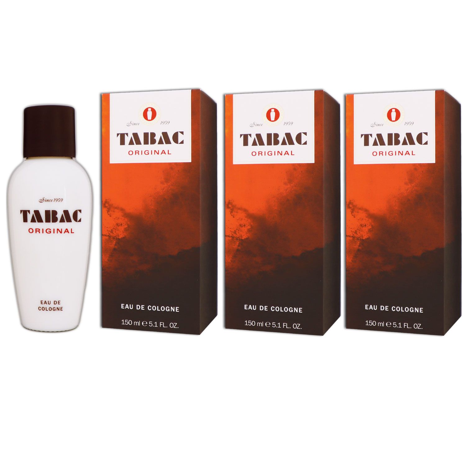 Tabac Original 3 x 150 ml Eau de Cologne EDC Set Herrenduft Herren Duft