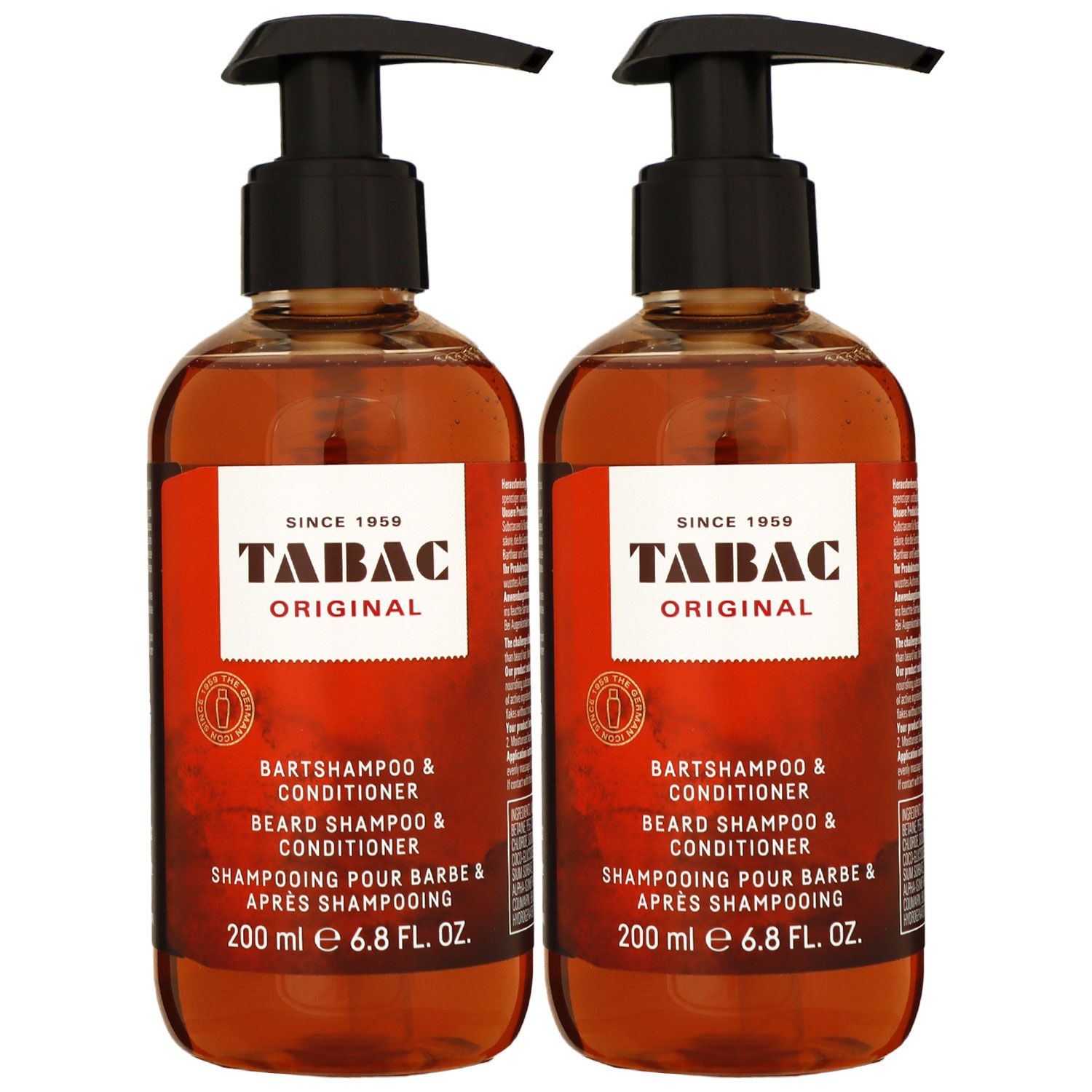 Tabac Original Bartshampoo & Conditioner 2 x 200 ml Bartpflege Set Herren