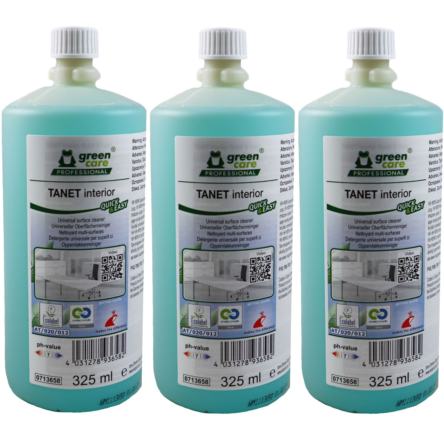 Tana TANET interior off Quick & Easy 3 x 325 ml Universeller Oberfl�chenreiniger