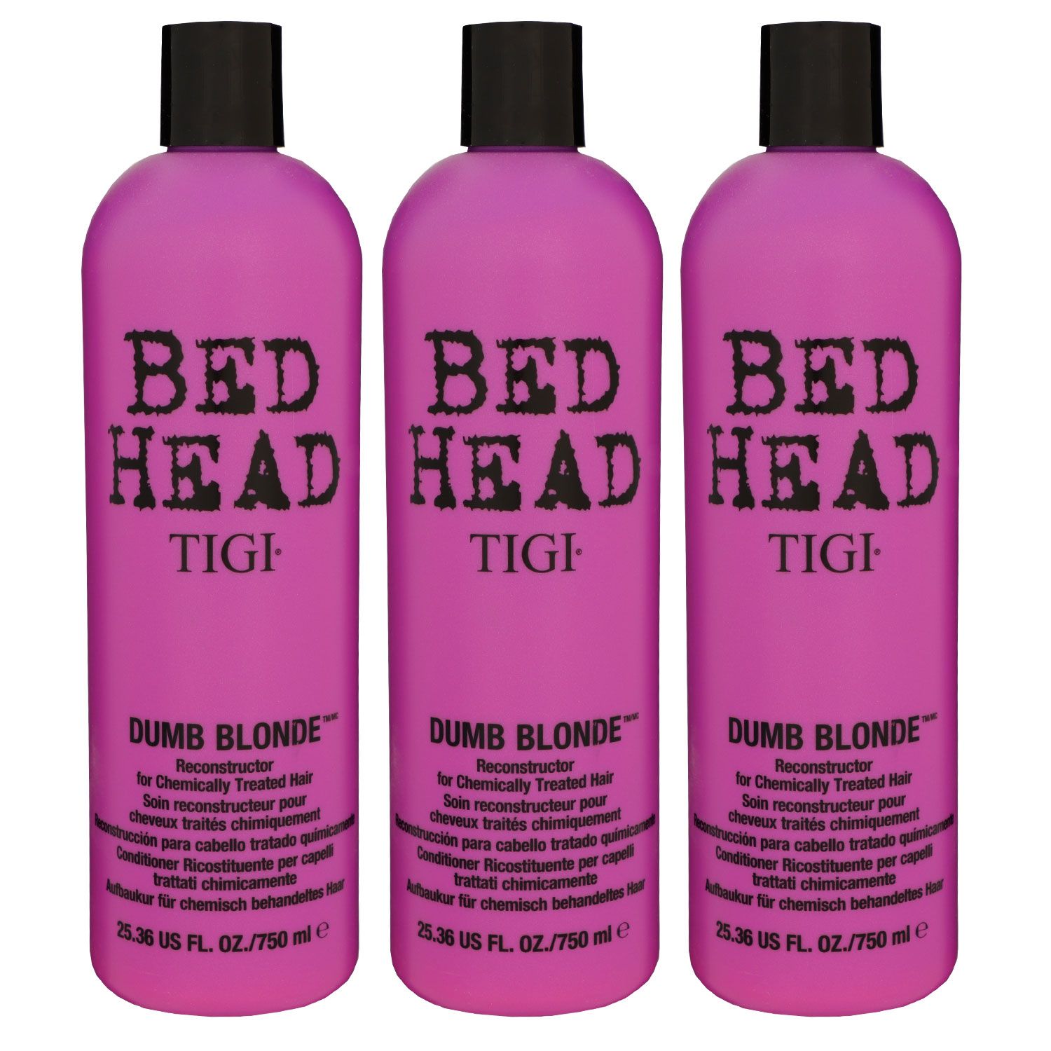 Tigi Bed Head Dumb Blonde Reconstructor 3 x 750 ml Conditioner Pflege Sp�lung Set