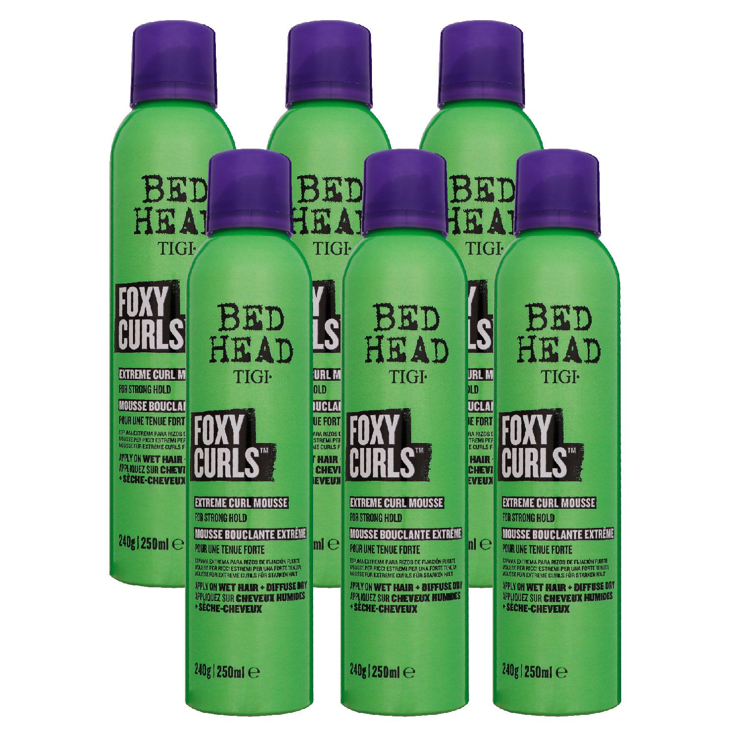 Tigi Bed Head Foxy Curls 6 x 250 ml curl Mousse starker halt Set