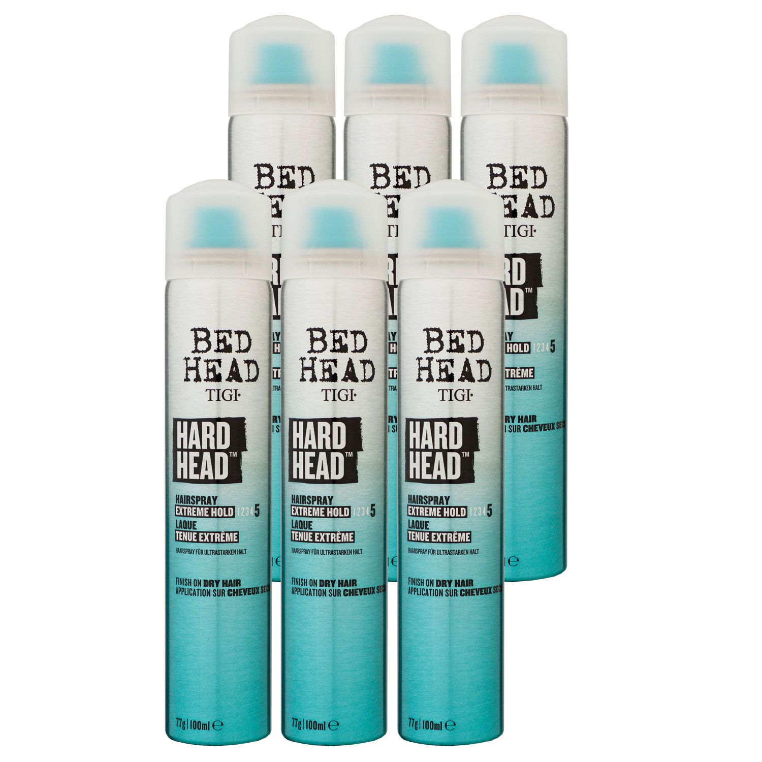 Tigi Bed Head Hard Head 6 x 100 ml Extreme Hold Haarspray Set