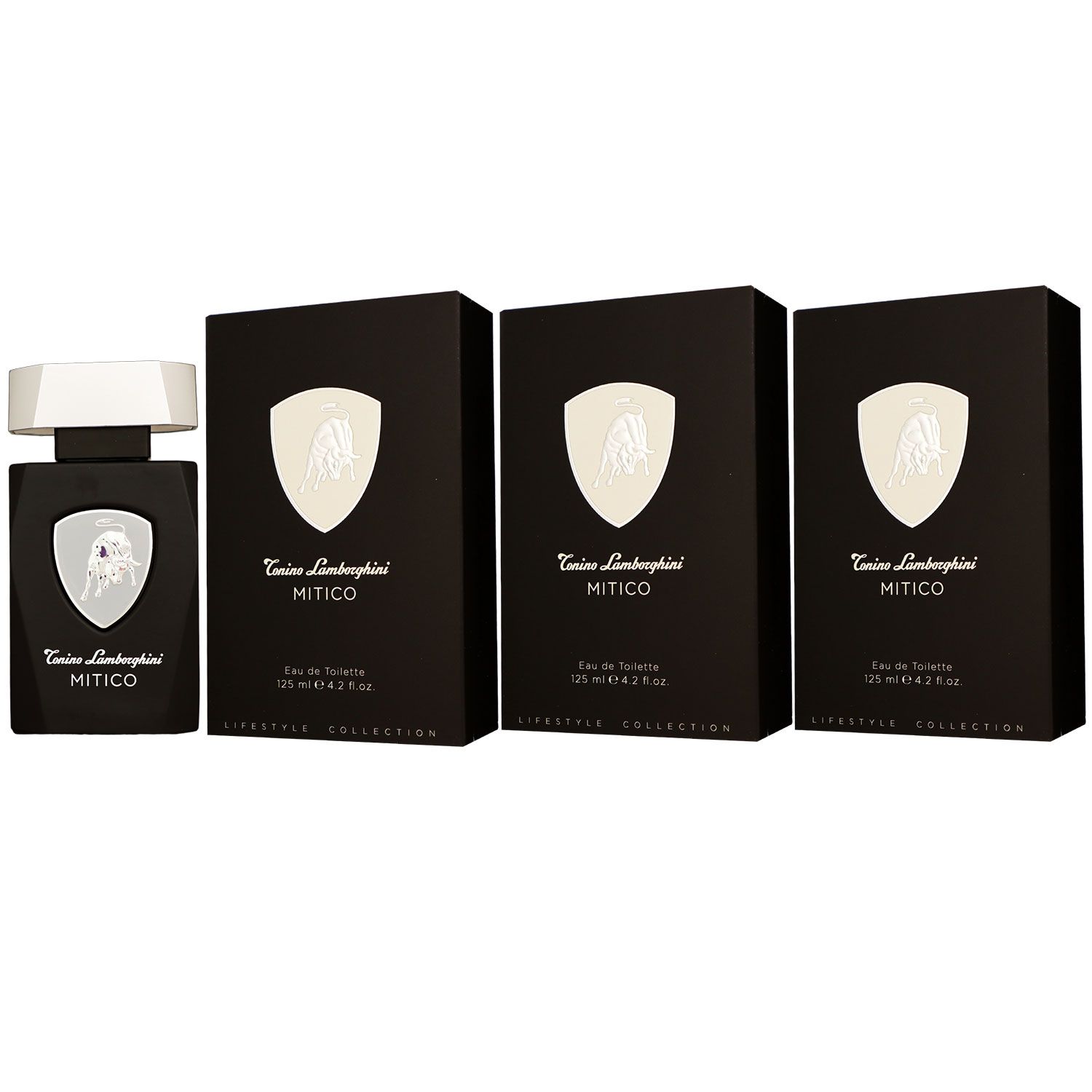Tonino Lamborghini Mitico 3 x 125 ml Eau de Toilette EDT Set Herrenparfum